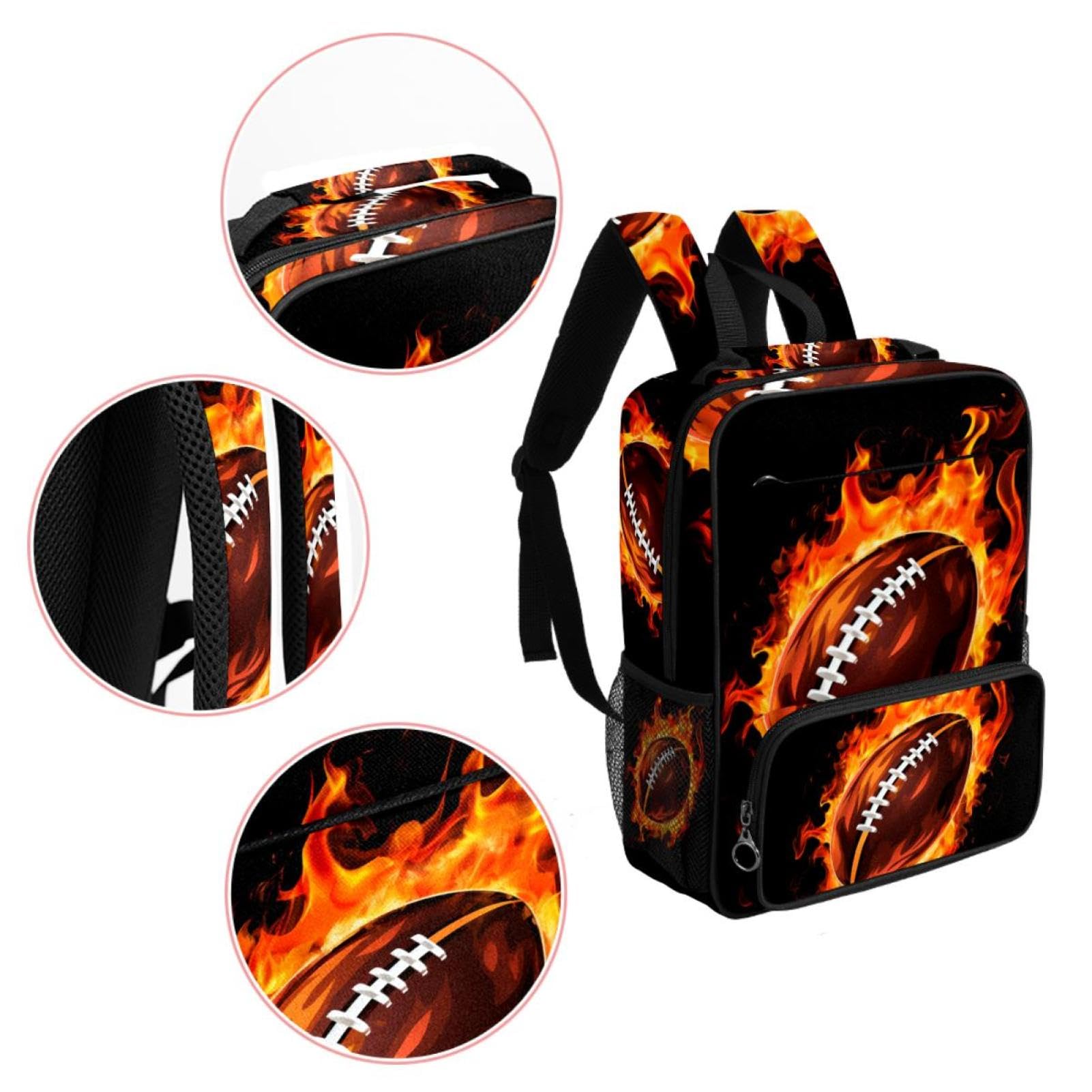 Men's & Women's Travel Backpack - Durable American Football Design Backpack for Hiking, Camping & Daily Commute