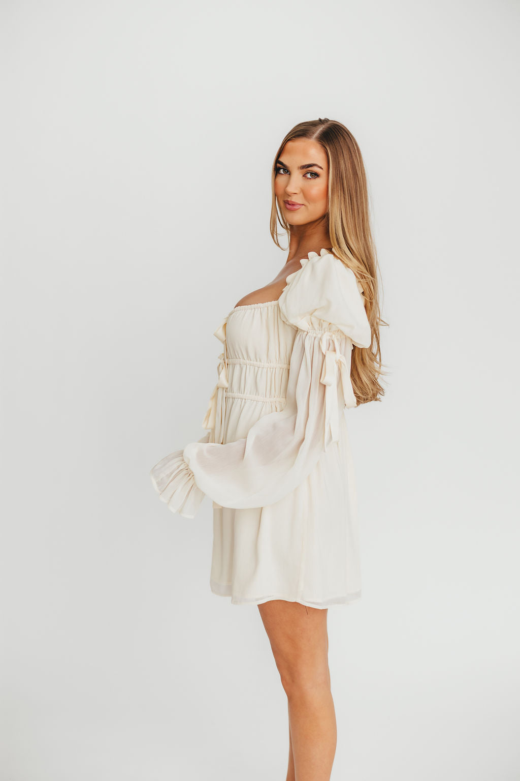 Cream Macbeth Mini Dress for Women | Elegant Party & Cocktail Dress | Perfect for Weddings, Date Nights & Special Occasions