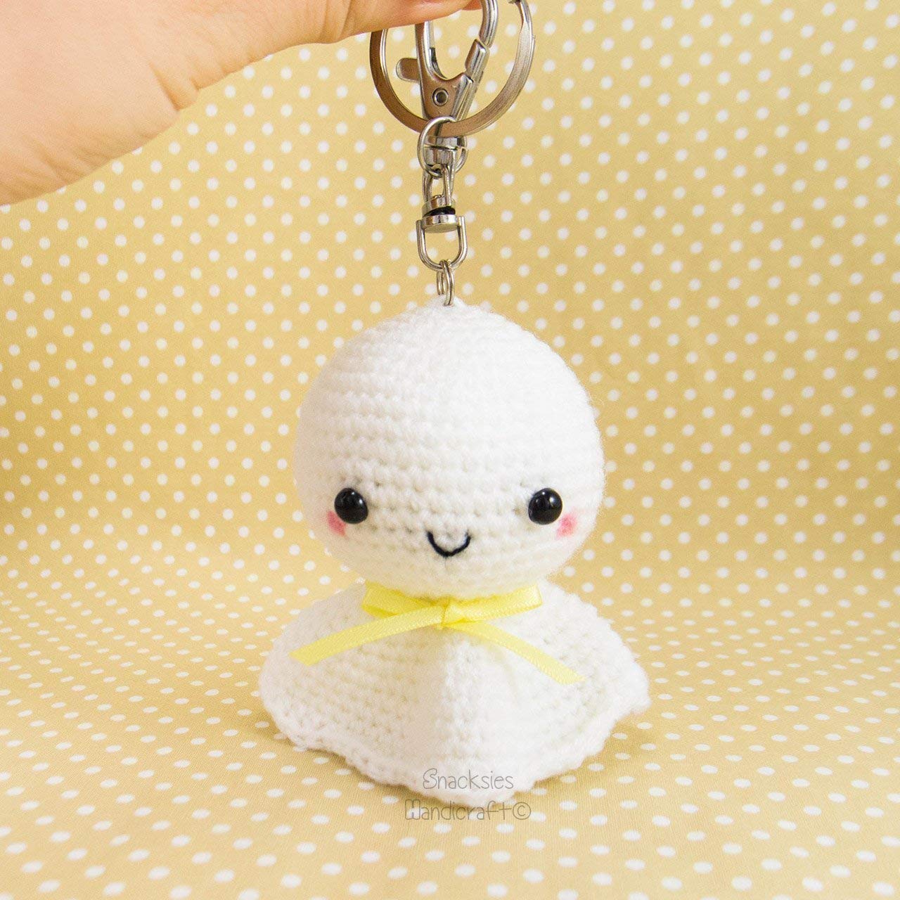 Handmade Crochet Amigurumi Doll - Japanese Teru Teru Bozu Sunshine Charm | Cute Home Decor, Nursery Gift & Lucky Charm for Good Weather