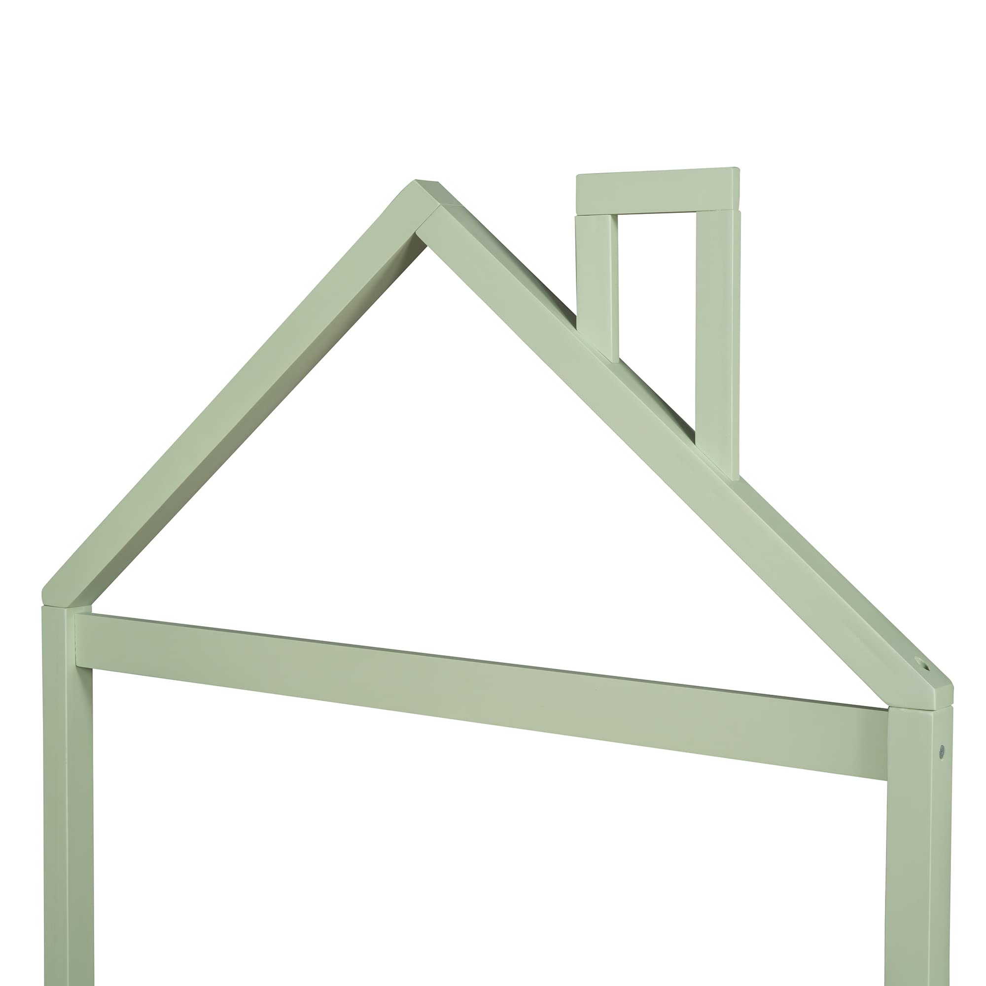 **Full Size Wooden Platform Bed Frame with House-Shaped Headboard - No Box Spring Needed, Sturdy & Modern Design - Perfect for Bedrooms, Guest Rooms & Small Spaces (Green)**