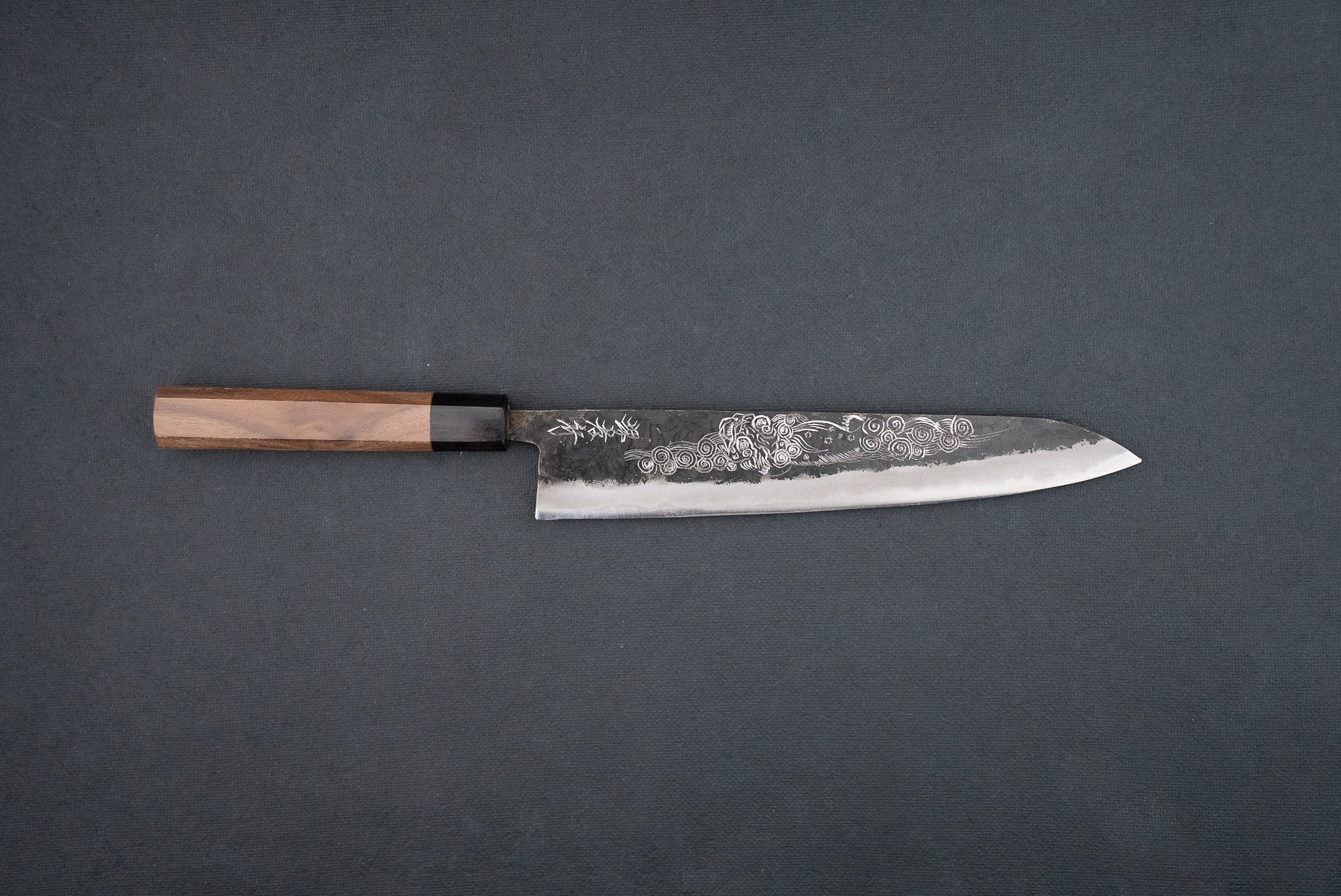Premium Sakai Takayuki Michiko Kubota Engraved Aogami Super Gyuto Chef Knife 240mm - Japanese High Carbon Steel Kitchen Knife with Lion Engraving - Perfect for Sushi, Meat Cutting & Professional Chefs