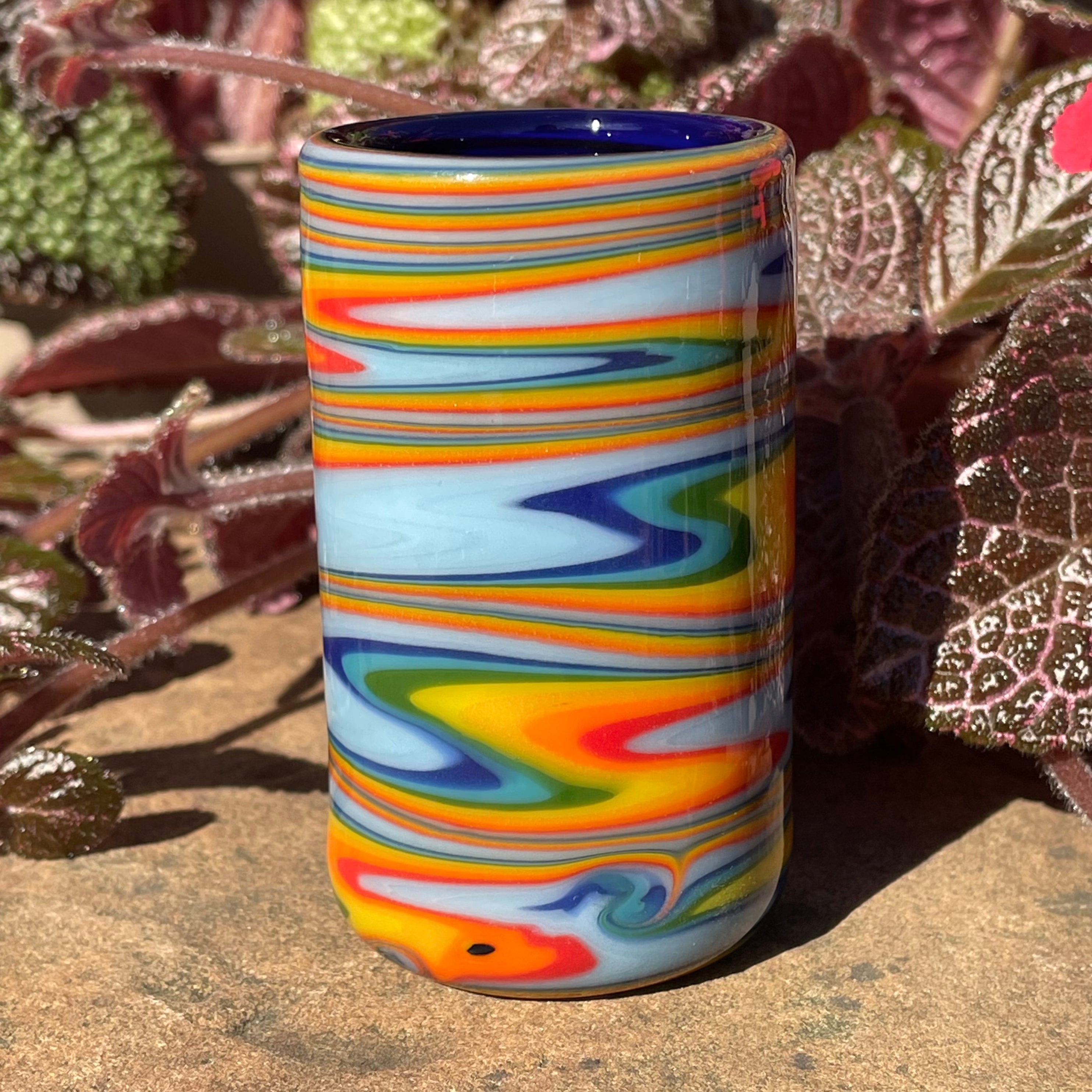 Rainbow Wig Wag Shot Glass - Colorful Party Drinking Cups for Celebrations, Bachelorette Parties & Bar Nights - Fun Novelty Glassware for Cocktails & Shots