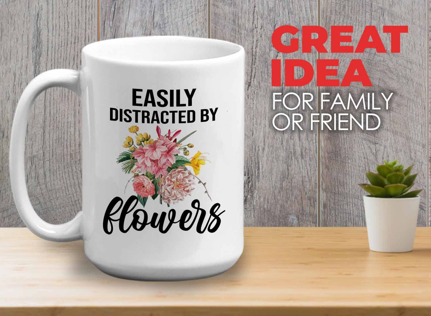 Bubble Hugs 15oz White Gardening Coffee Mug - Funny Gardener Gift for Plant Lovers - Perfect for Morning Coffee in the Garden or Office Desk Decor