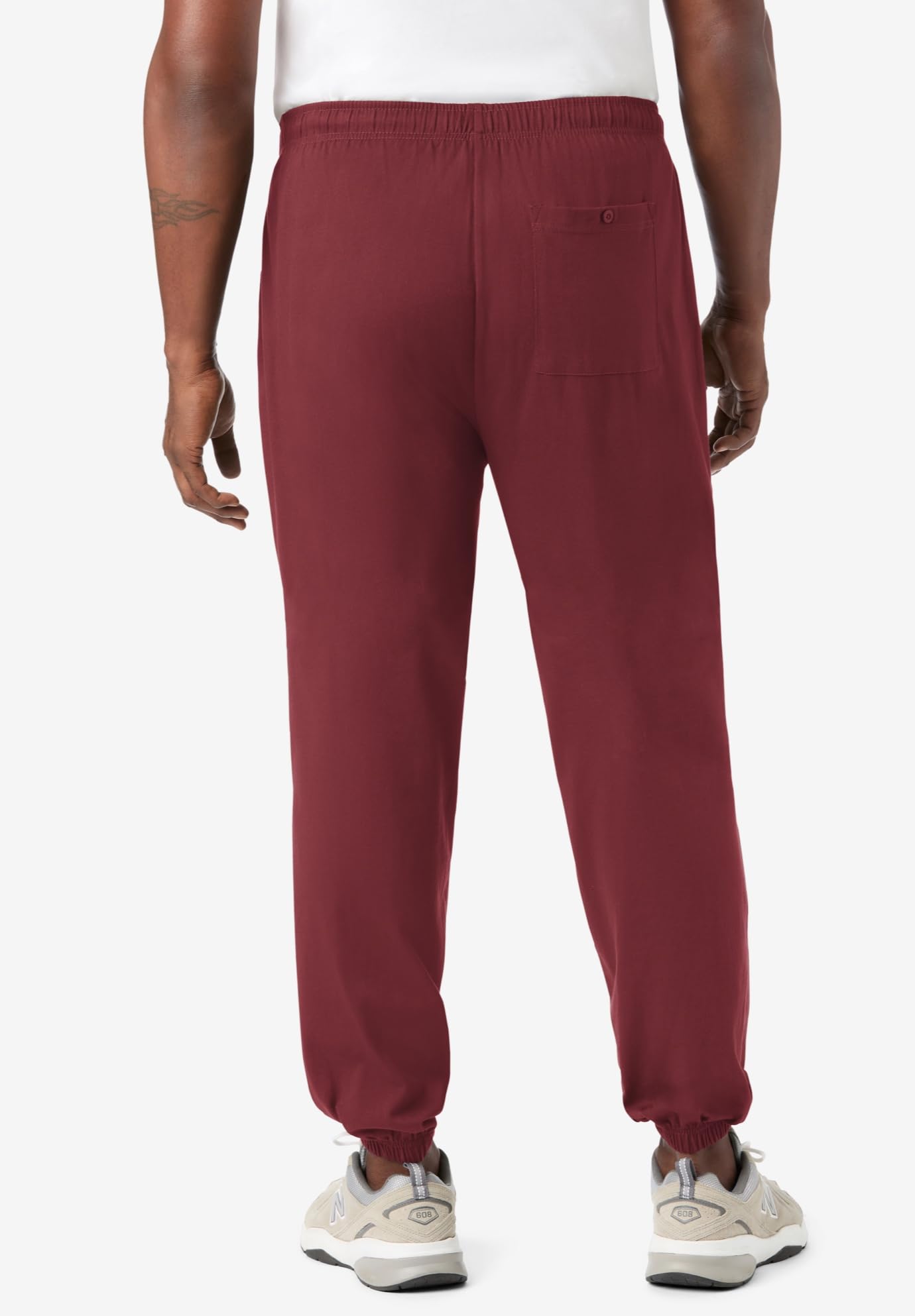 **KingSize Men's Big & Tall Lightweight Elastic Cuff Sweatpants – Comfortable Lounge Pants for Relaxing at Home, Running Errands & Casual Wear**