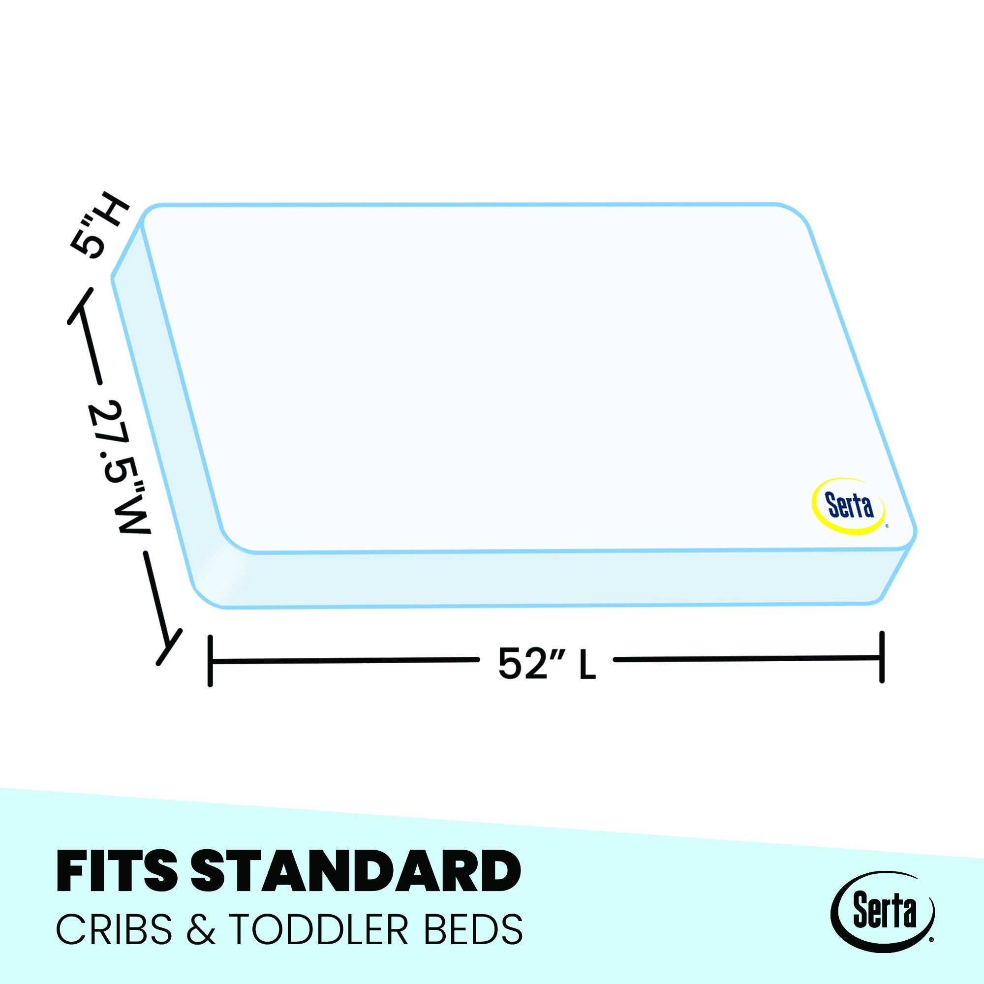 Serta Perfect Embrace Crib and Toddler Mattress - Breathable, Waterproof & Hypoallergenic Baby Mattress for Safe Sleep | Nursery & Daycare Essentials