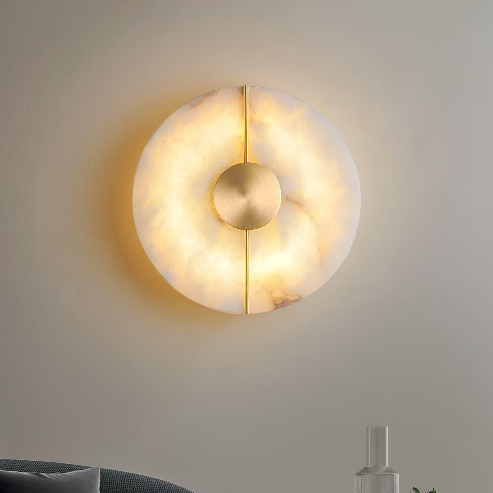 Elegant Alabaster Wall Lamp - Handcrafted Modern Sconce for Bedroom, Living Room & Hallway Lighting | Dimmable LED Fixture