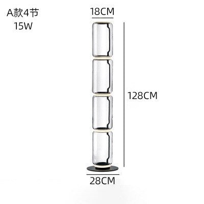Modern LED Glass Floor Lamp for Living Room - Adjustable Brightness, Energy Efficient Ambient Lighting for Home Decor, Bedroom, or Office