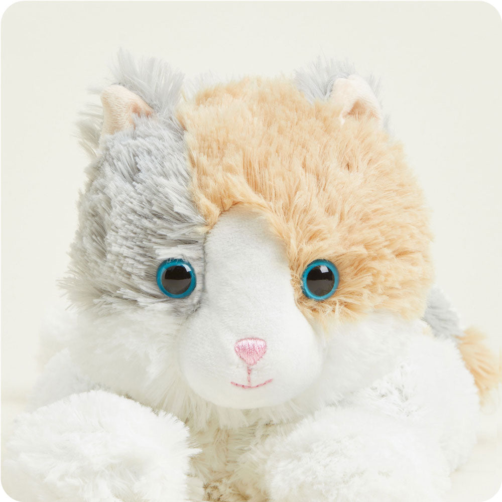 Calico Cat Plush Warmies - Microwaveable Heating Pad for Stress Relief & Pain Relief - Perfect for Kids, Adults & Pets - Use for Cuddling, Relaxation & Comfort at Home or Office