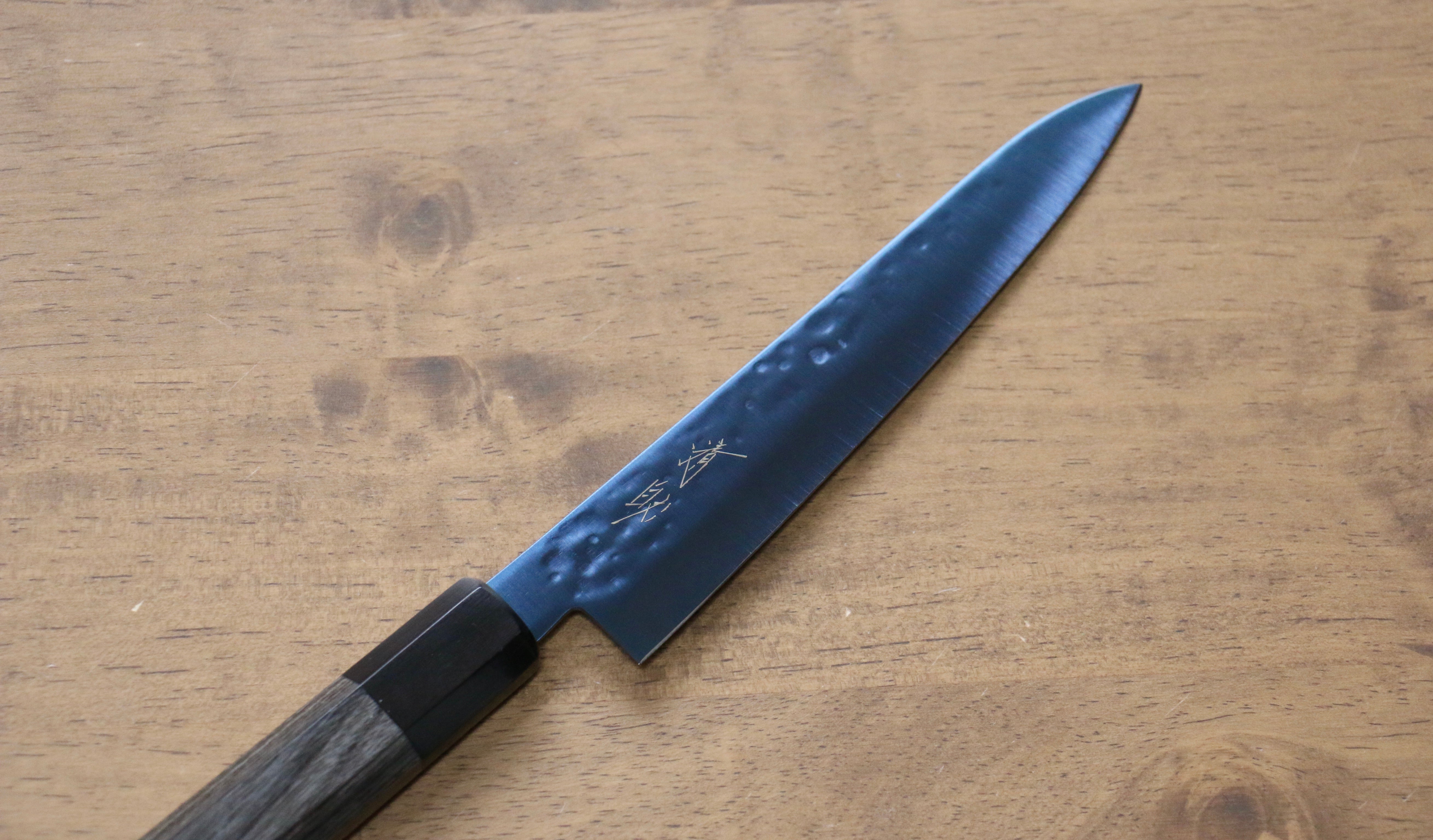 Seisuke SK 85 150mm Hammered Petty Utility Knife with Ion Plating & Gray Pakka Wood Handle - Perfect for Slicing Fruits, Vegetables & Small Kitchen Tasks