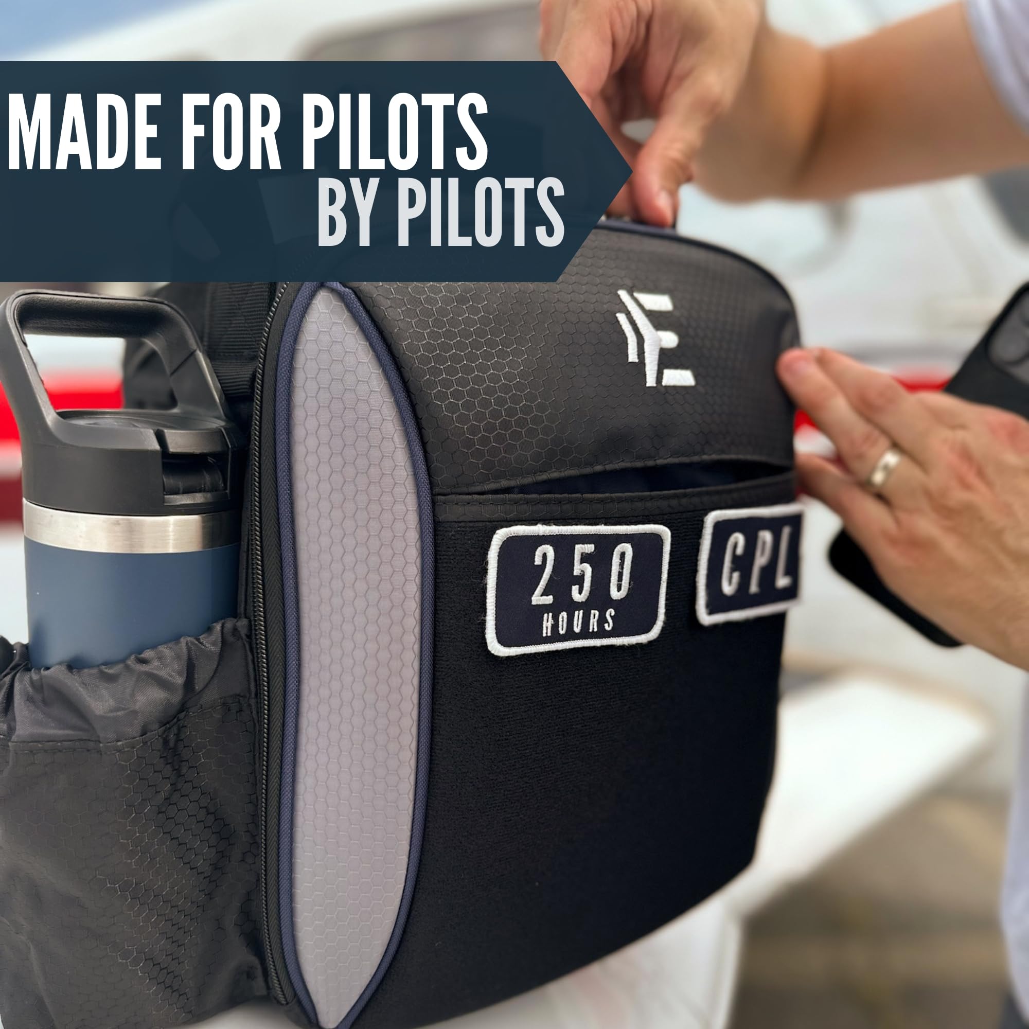 **Pilot Bag - Durable Aviation Flight Bag for Pilots - Fits iPad, Kneeboard & Headset - Perfect for Travel, Training & Cockpit Organization**