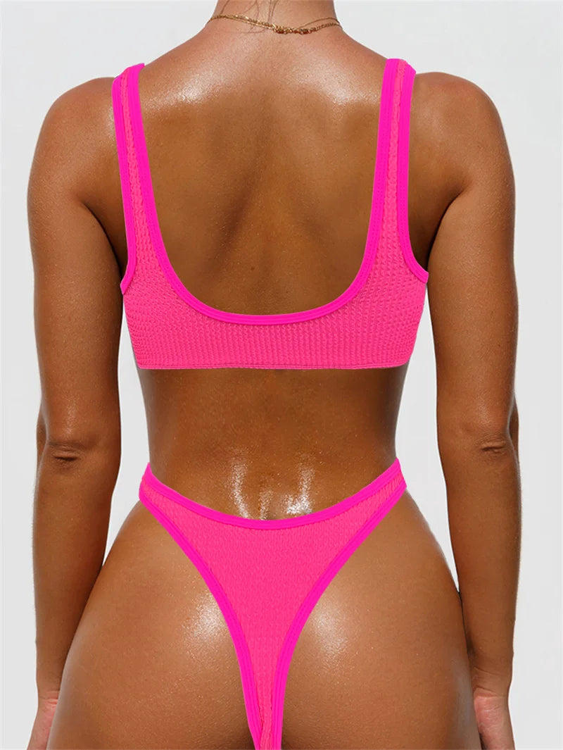 Sexy Bandeau Bikini Set 2025 - Women's Brazilian Thong Swimwear Two Piece Bandage Bathing Suit | Beach Vacation, Pool Party, Summer Fashion