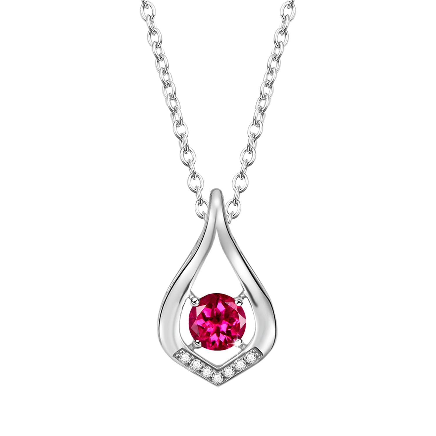 12 Months Colorful Birthstone Necklace for Women - Sterling Silver Infinity Pendant Jewelry Gift for Anniversary, Birthday, Christmas & Valentine's Day | Perfect for Everyday Wear, Special Occasions & Thoughtful Gifting