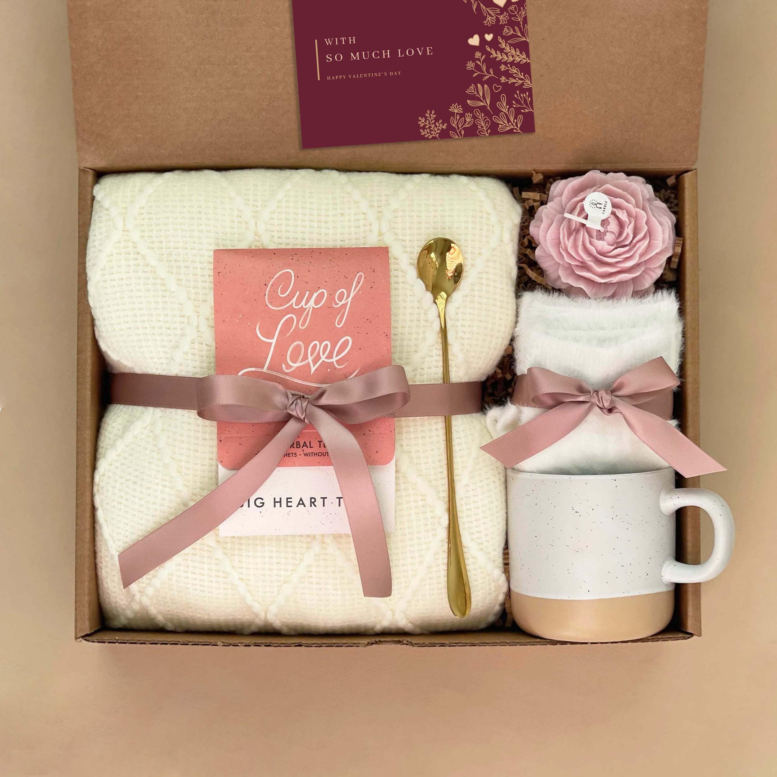 Best Valentine's Day Gifts for Women - Romantic Care Package Gift Basket for Her | Perfect for Girlfriend, Wife, Daughter & Best Friend | Birthday, Anniversary & Galentine's Day Present Ideas