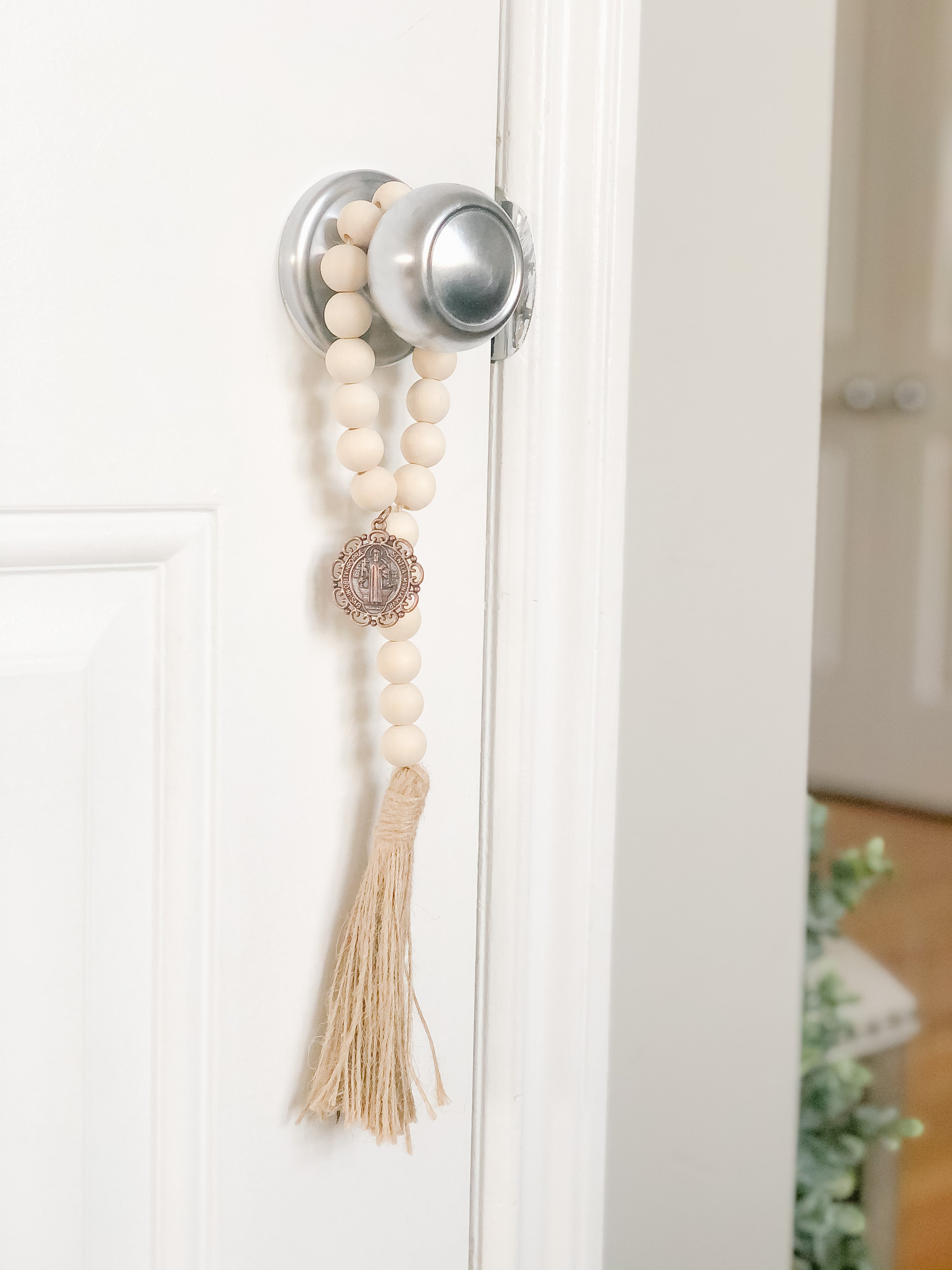 St. Benedict Home Blessing Door Hanger - Religious Wall Decor for Catholic House Protection - Perfect for Front Door, Bedroom, or Gift Giving