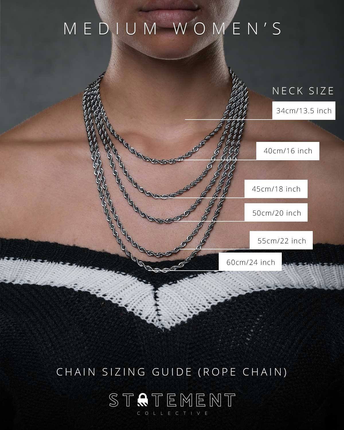 4.5mm Cable Chain Necklace - Stainless Steel Rope Chain for Men & Women - Durable & Stylish Jewelry for Everyday Wear, Gifts & Layering