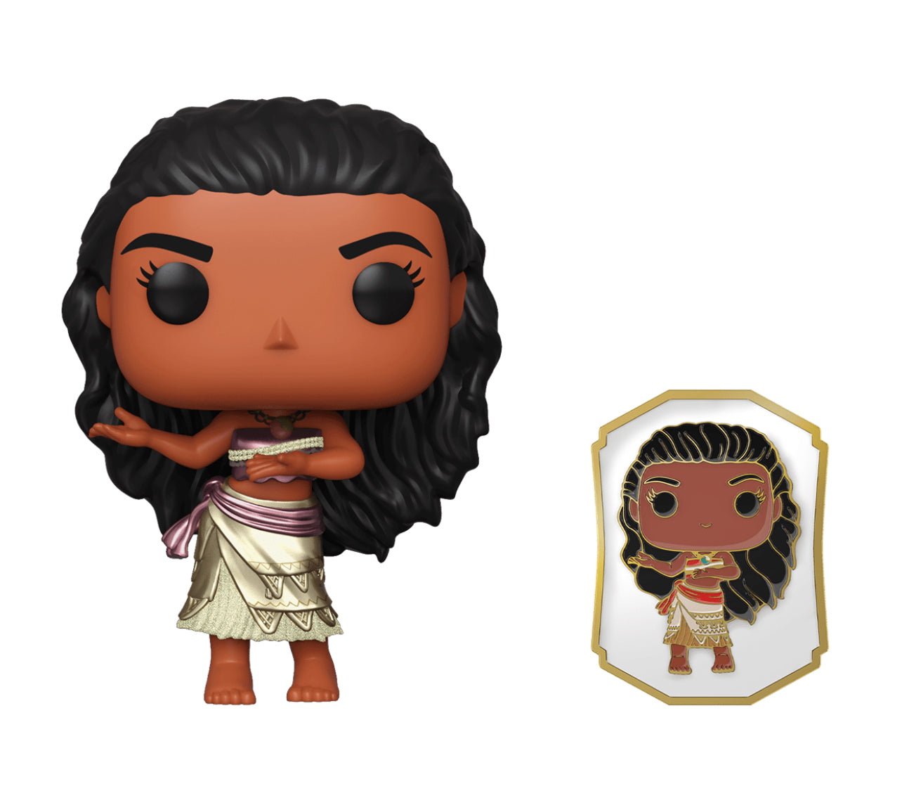 Disney Moana Pop! Vinyl Figure with Pin #1162 - Funko Pop Collectible for Disney Fans, Perfect for Display, Gifts, and Home Decor