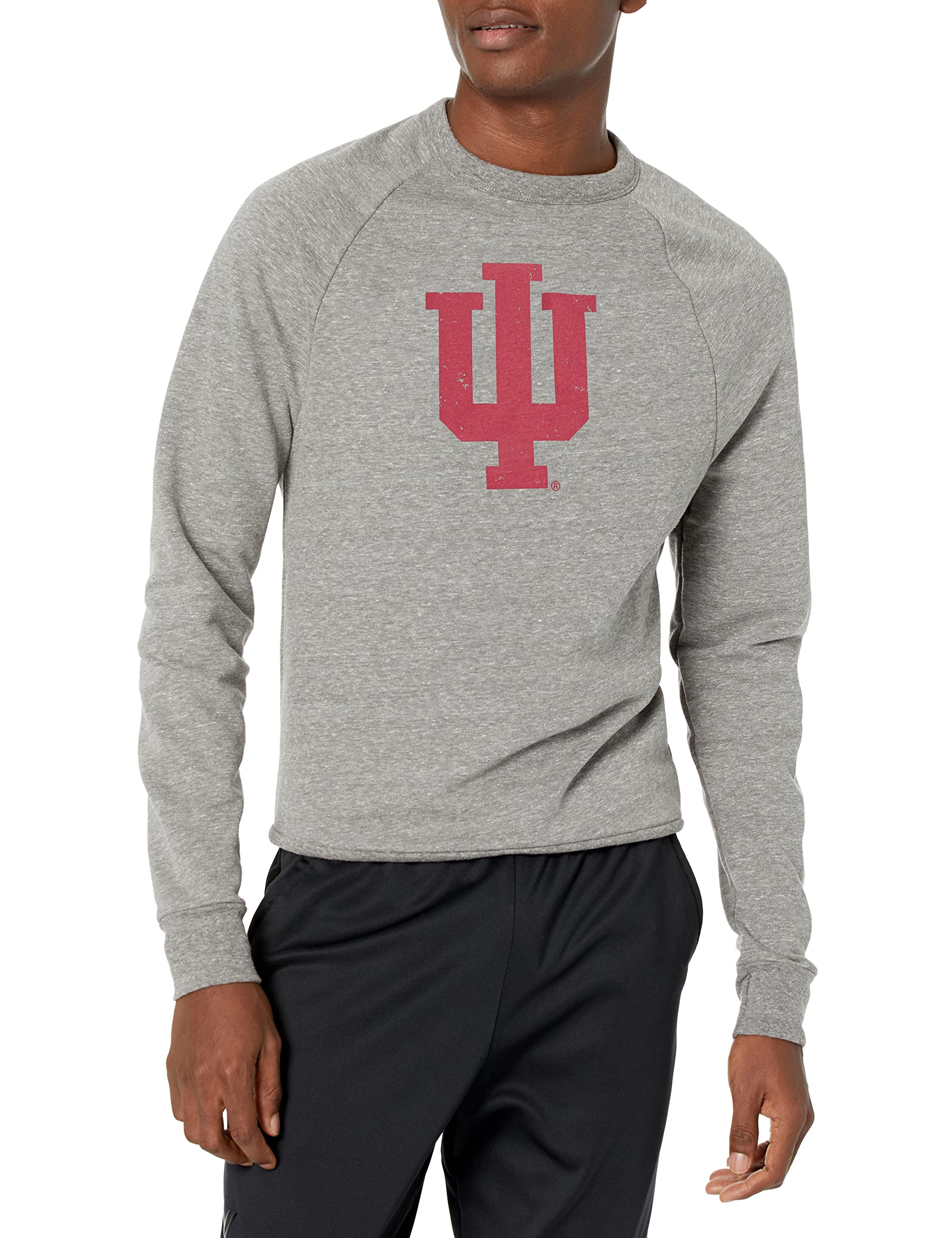 Blue 84 Men's Vintage Icon Tri-Blend Crewneck Sweatshirt | Soft Cotton Blend Pullover | Casual Streetwear for Men | Perfect for Everyday Wear & Lounge