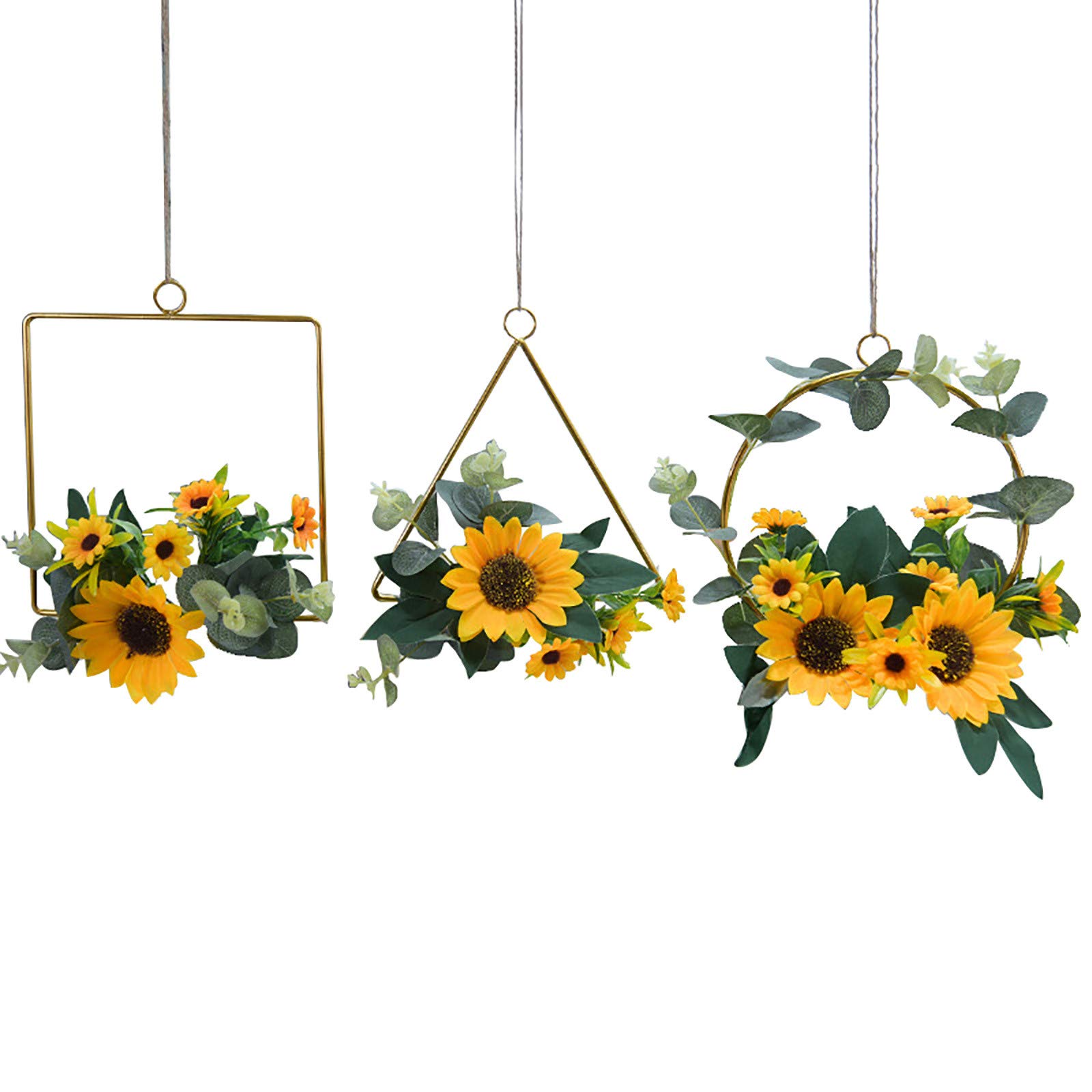 Sunflower Metal Wall Wreath - Rustic Iron Floral Home Decor with Lavender Accents | Perfect for Farmhouse, Boho & Wedding Decorations