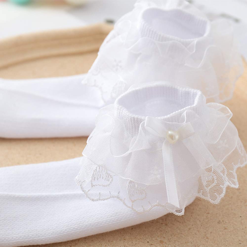**Princess Lace Socks for Toddler & Kids Girls (1-9 Years) - Soft Cotton Dressy Socks for Parties, Weddings & Special Occasions**