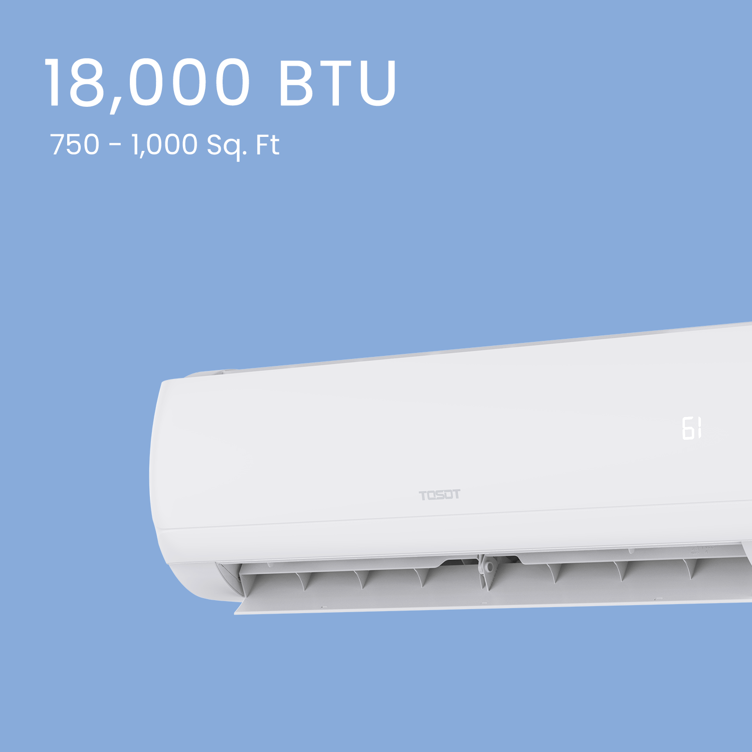 18,000 BTU Mini Split Heat Pump Air Conditioner 230V - Energy Efficient Ductless Cooling & Heating System for Home, Office, and Small Business Use
