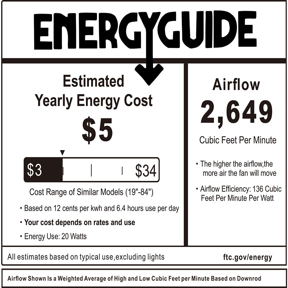 52 Inch Smart Ceiling Fan with LED Light & Remote Control - Perfect for Outdoor Patio, Deck, and Covered Porch Areas - Energy Efficient & Weather Resistant