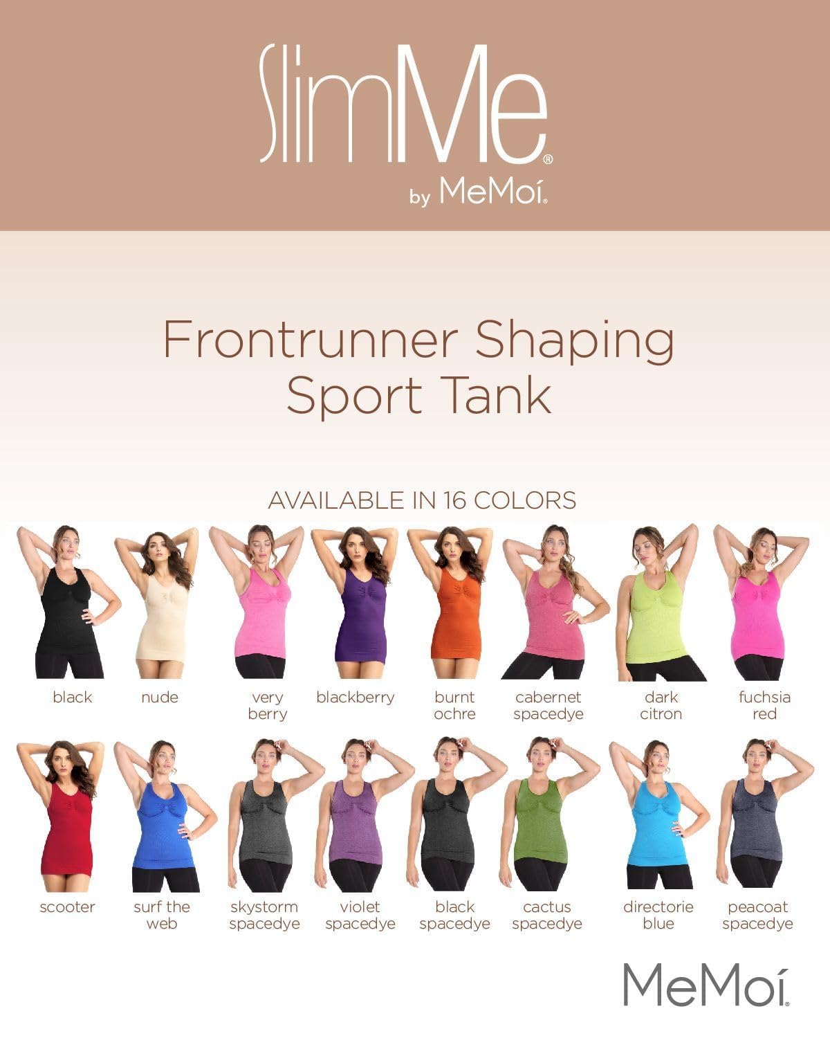 SlimMe Women's Racerback Sports Bra Tank Top - Supportive Tummy Control Workout Shirt for Yoga, Running & Gym - Size Small to 2X (Nude, X-Large)