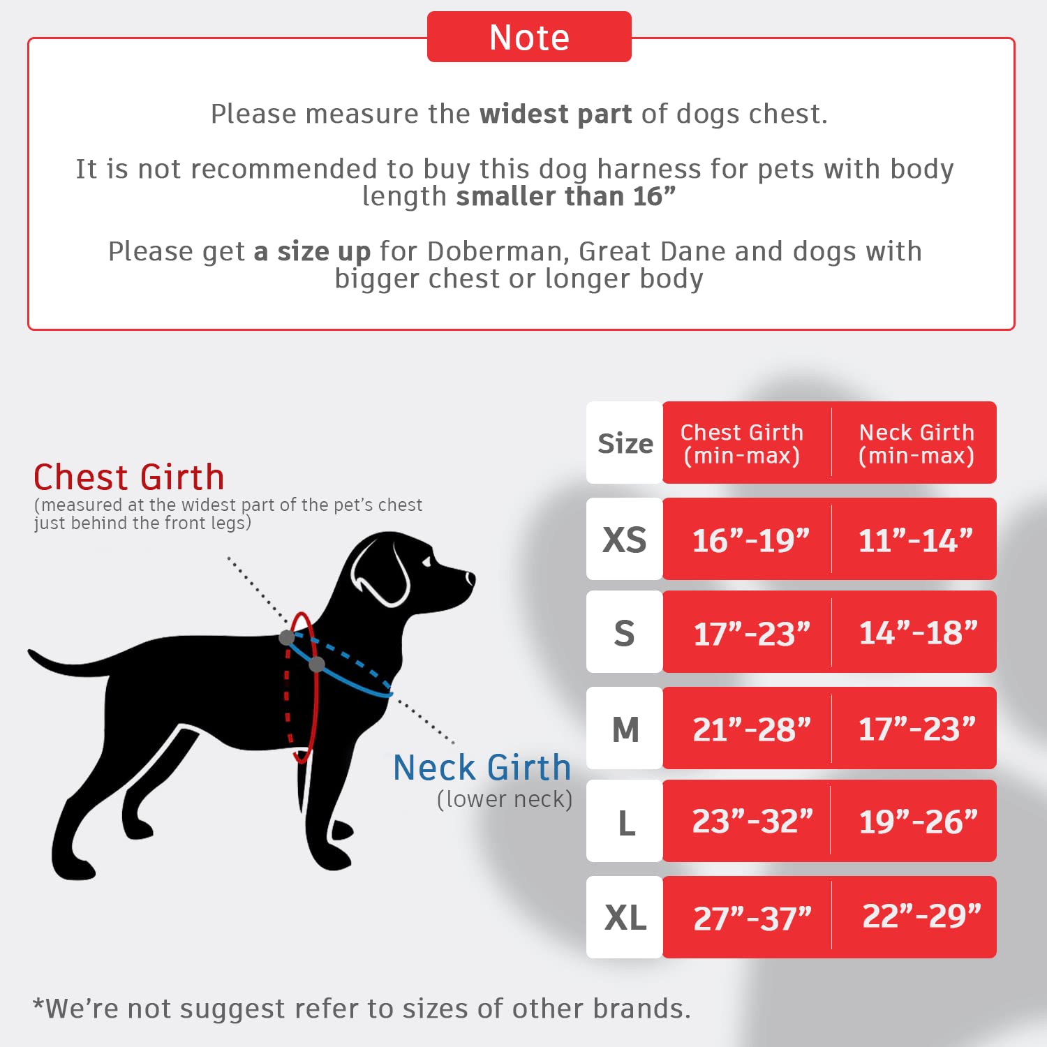 Service Dog Vest Harness - No Pull Training Harness with Handle & 5ft Leash - Adjustable Reflective Choke-Free Pet Harness for Small Medium Large Dogs - Perfect for Walking, Running & Outdoor Adventures (Red, Size L)