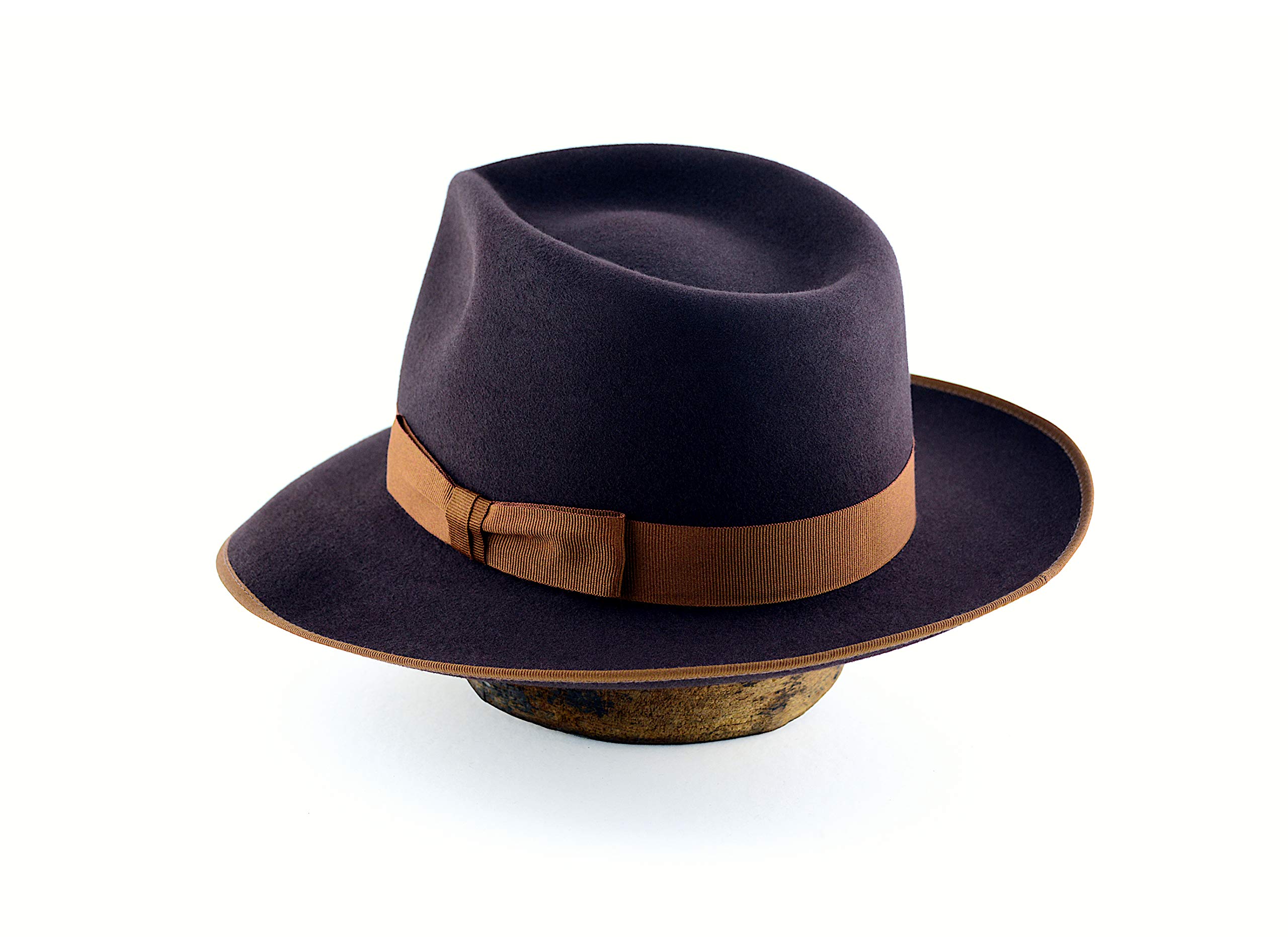 Custom Beaver Fur Felt Fedora Hat - Handmade to Order for Elegant Outfits