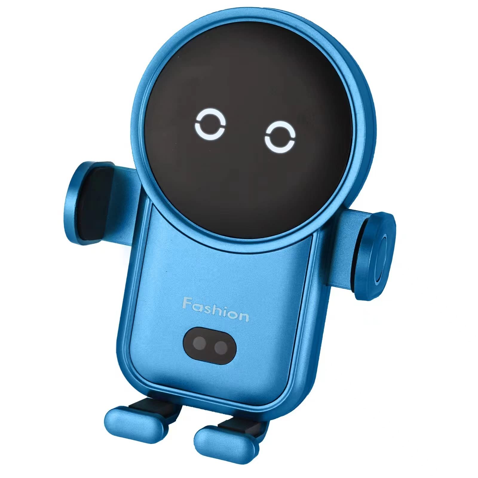 Upgraded 15W Qi Fast Wireless Car Charger Mount - Auto Clamping Phone Holder for iPhone 13/12/11/XS/XR/8, Samsung S22/S21/S20/Note 20 - Air Vent Phone Mount with Fast Charging (Blue) | Perfect for Commuting, Road Trips & Hands-Free Driving