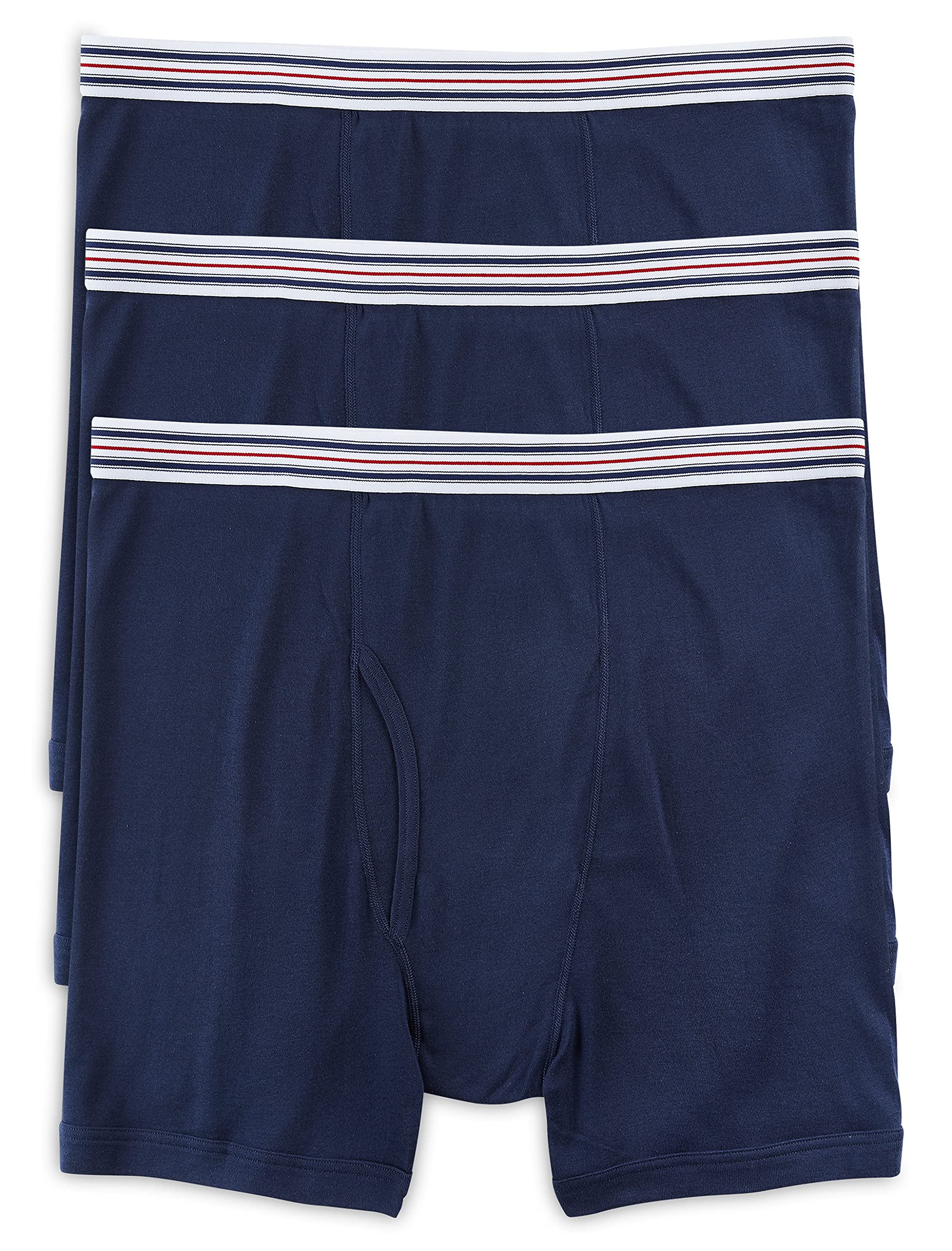 Harbor Bay by DXL Men's Big and Tall 3-Pack Boxer Briefs - Soft Cotton Underwear for Comfort & Support - Perfect for Workout, Travel & Everyday Wear