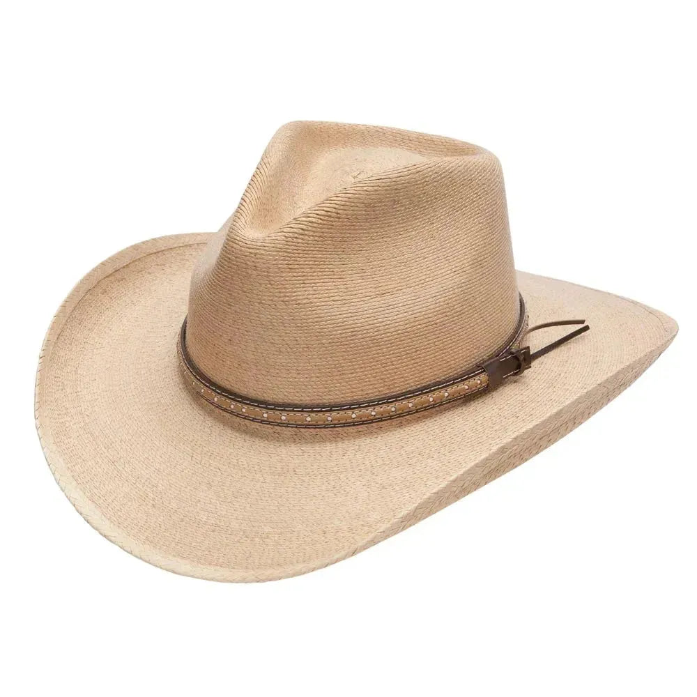 Stetson Sawmill Mexican Palm Straw Cowboy Hat for Men & Women - Western Style Sun Protection Hat for Outdoor, Rodeo, and Summer Activities