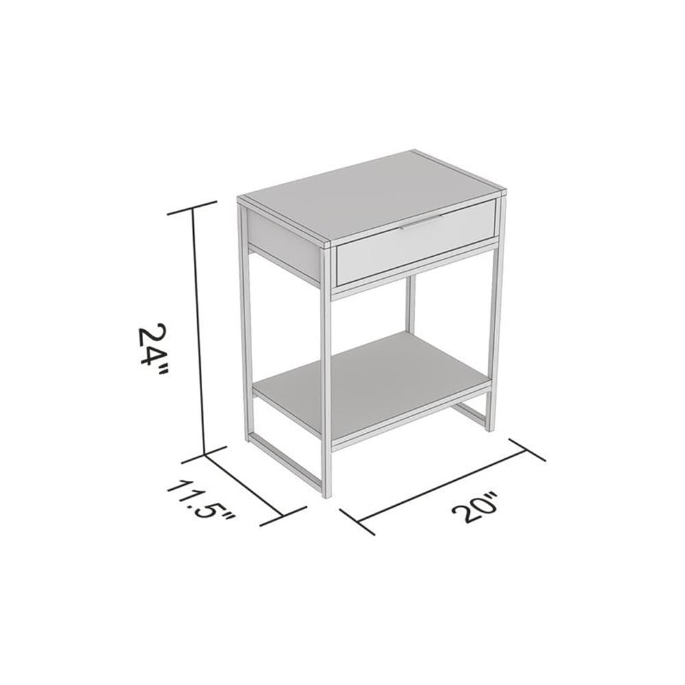 Safdie & Co. Brown Wooden Accent Table - Modern Side Table for Living Room, Bedroom & Office - Perfect for Coffee, Books & Decor