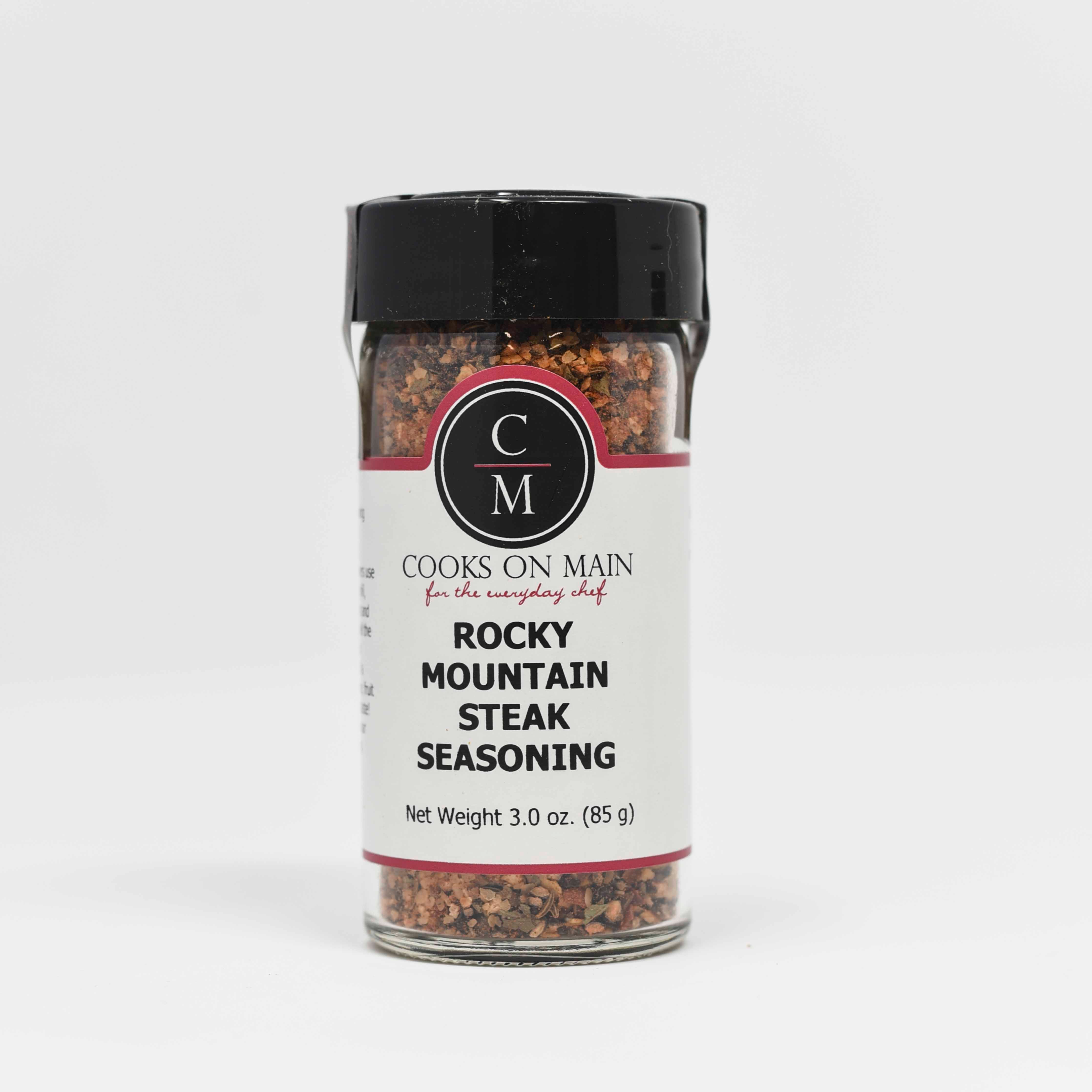 Premium Rocky Mountain Steak Seasoning - All Natural Spice Blend for Grilling, BBQ & Roasting - Perfect for Ribeye, Filet Mignon & Beef Tenderloin - Great for Outdoor Cooking, Camping & Backyard Parties