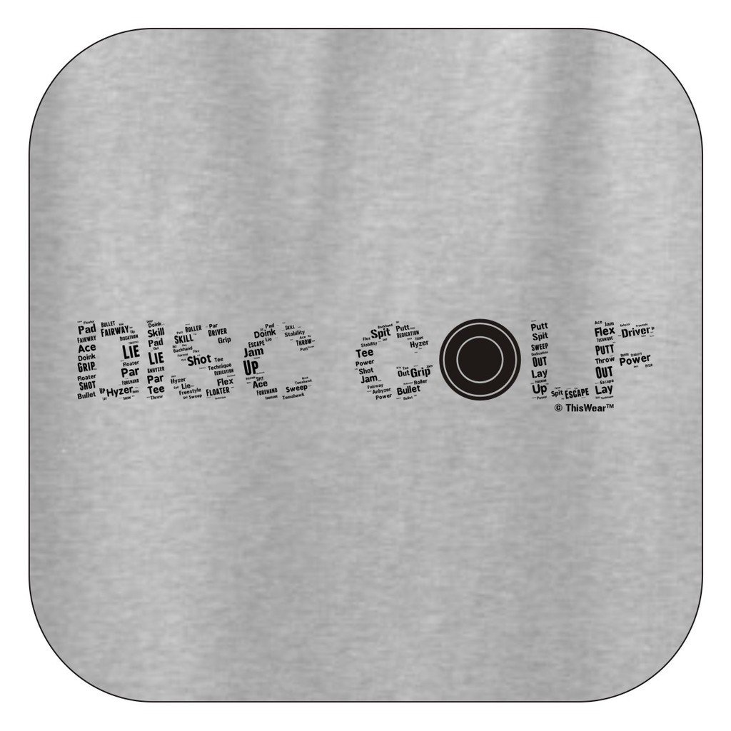 ThisWear Disc Golf Word Collage T-Shirt - Unique Frisbee Sports Gift for Disc Golf Players - Perfect for Tournaments, Casual Play & Fan Apparel