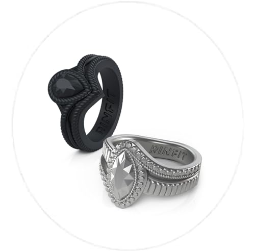 Pack F - Pear & Marquise - Black & Silver