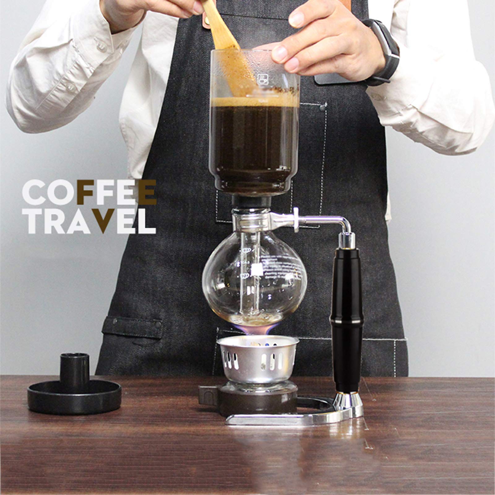 3-5 Cup Syphon Coffee Maker - Vacuum Brewer for Coffee & Tea with Glass Filter | Home & Office Use