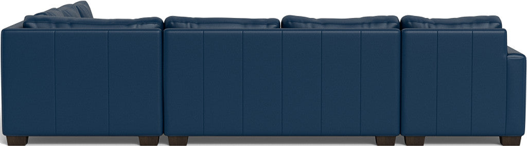Track 141 Genuine Leather Corner Sectional Sofa with Left Chaise Lounge - Perfect for Living Room, Family Room & Home Theater Comfort