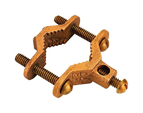 0.25 x 0.75 Inch Brass Bonding Clamp - Grounding Connector for Electrical Wiring, Plumbing & HVAC Systems | Corrosion-Resistant, Durable Clamp for Secure Connections