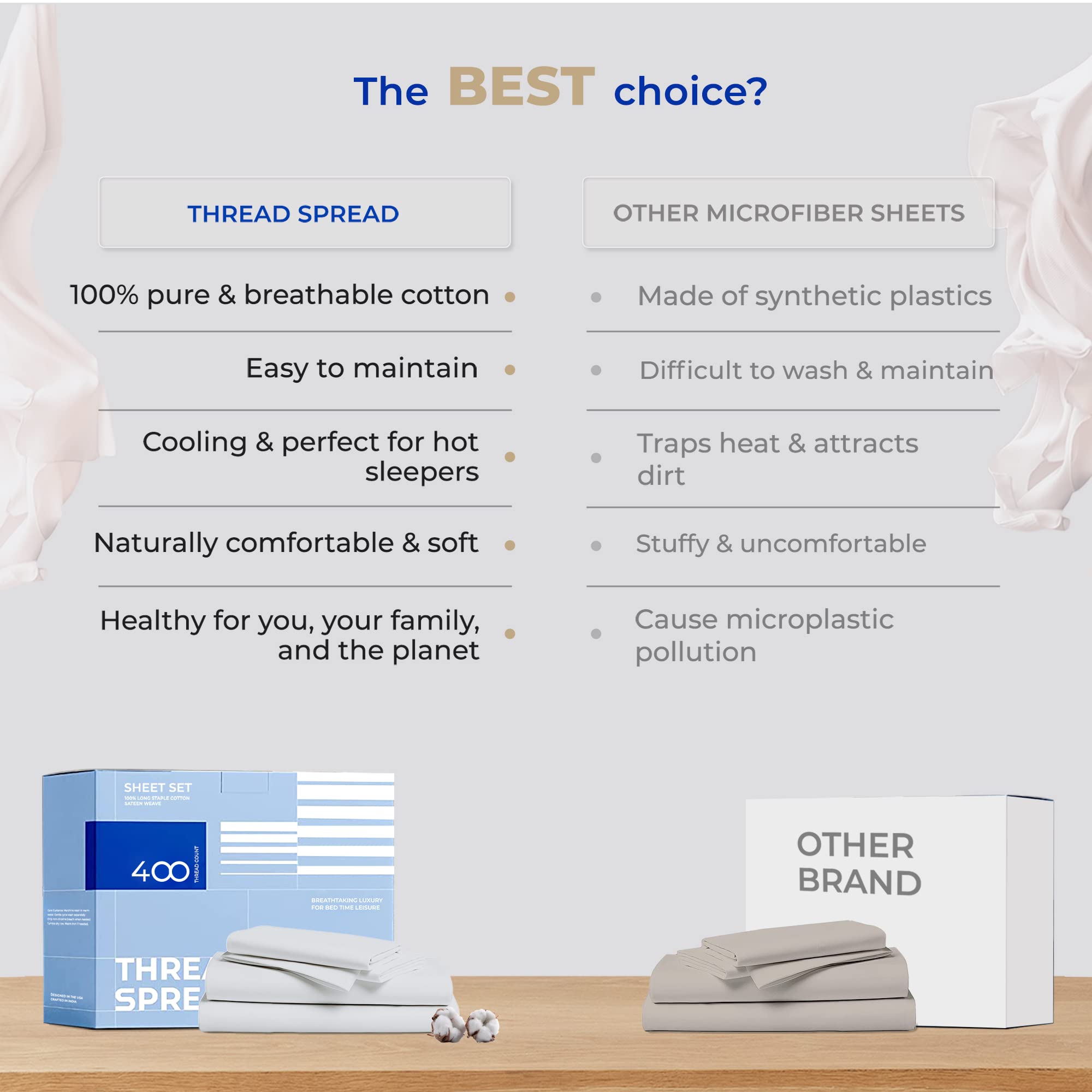 400 Thread Count 100% Cotton California King Sheets Set - 4 PC Soft & Cooling Bed Sheets with Deep Pockets (Silver) | Premium Luxury Bedding for Hot Sleepers & Master Bedrooms
