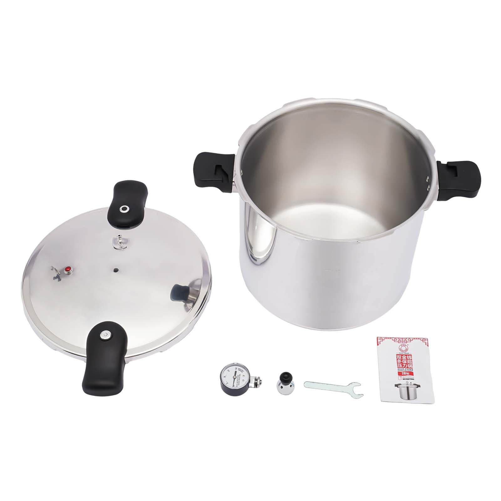 22-Quart Stainless Steel Pressure Canner with Built-in Gauge & Rack - Induction Compatible Aluminum Pressure Cooker for Canning, Preserving & Home Food Storage