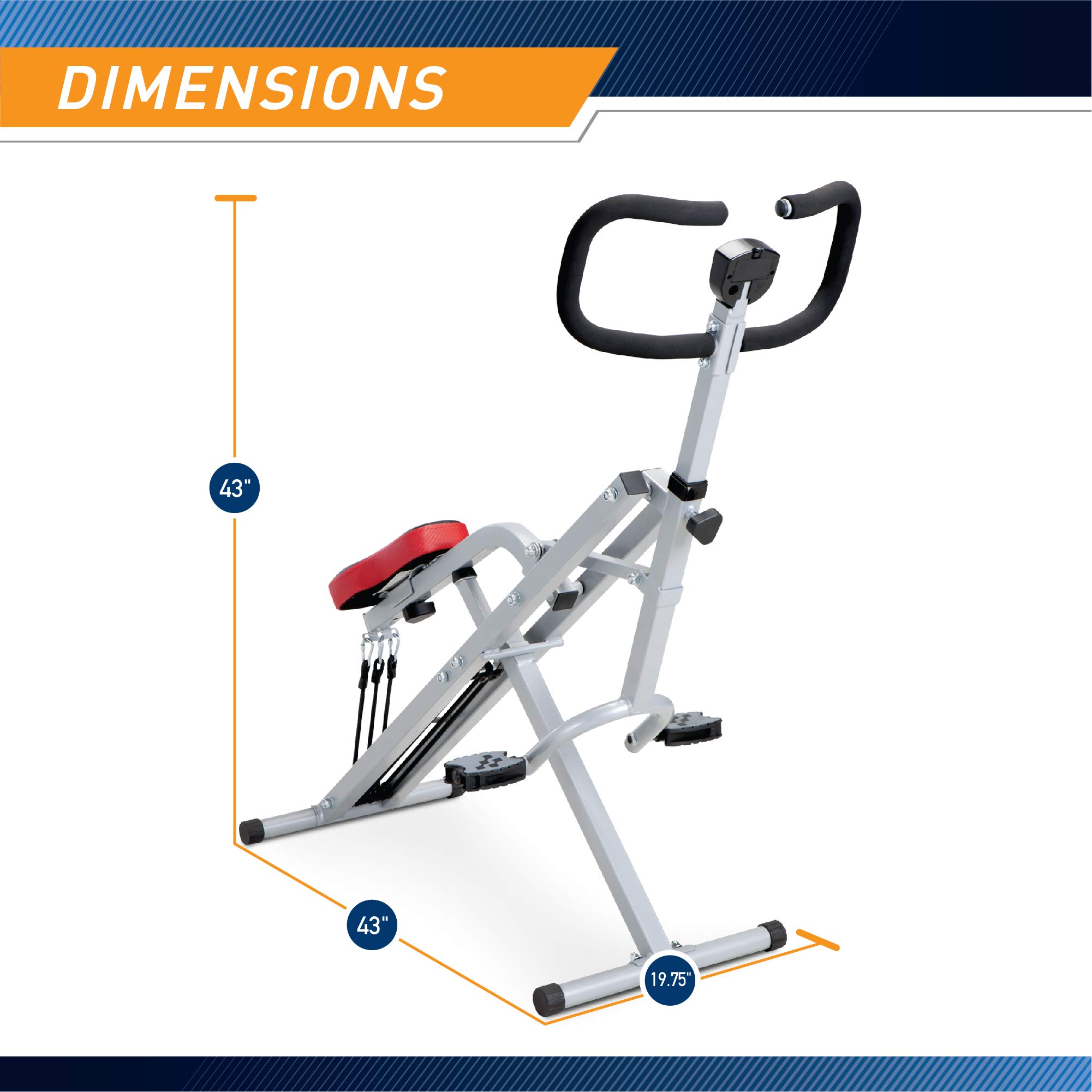 Marcy Squat Rider Machine XJ-6334 - Home Gym Equipment for Glutes, Quads & Thighs Workout - Silver & Black Strength Training for Women & Men - Perfect for Home Fitness & Small Spaces