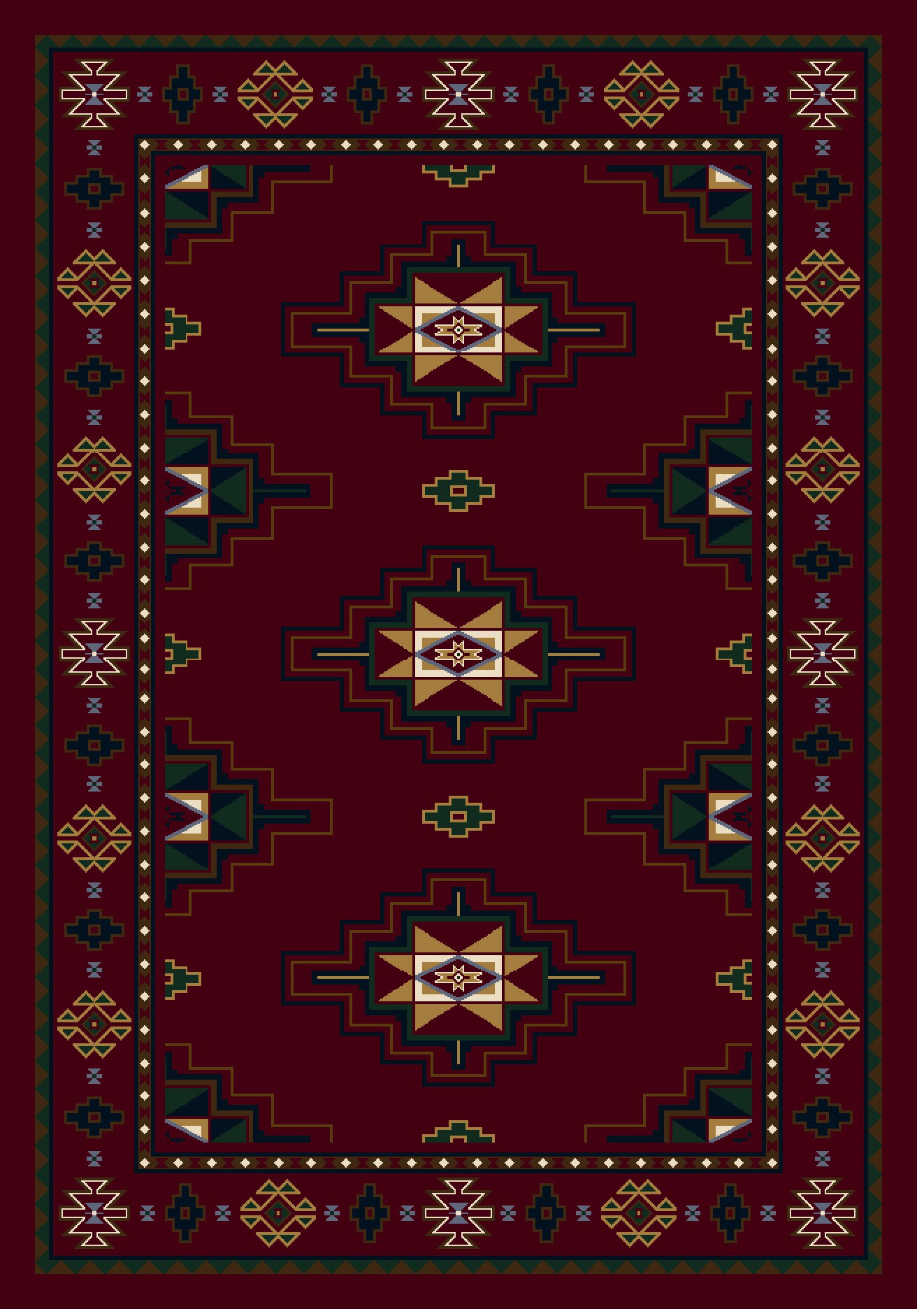 Milliken Signature Prairie Star Garnet Rug 5'4