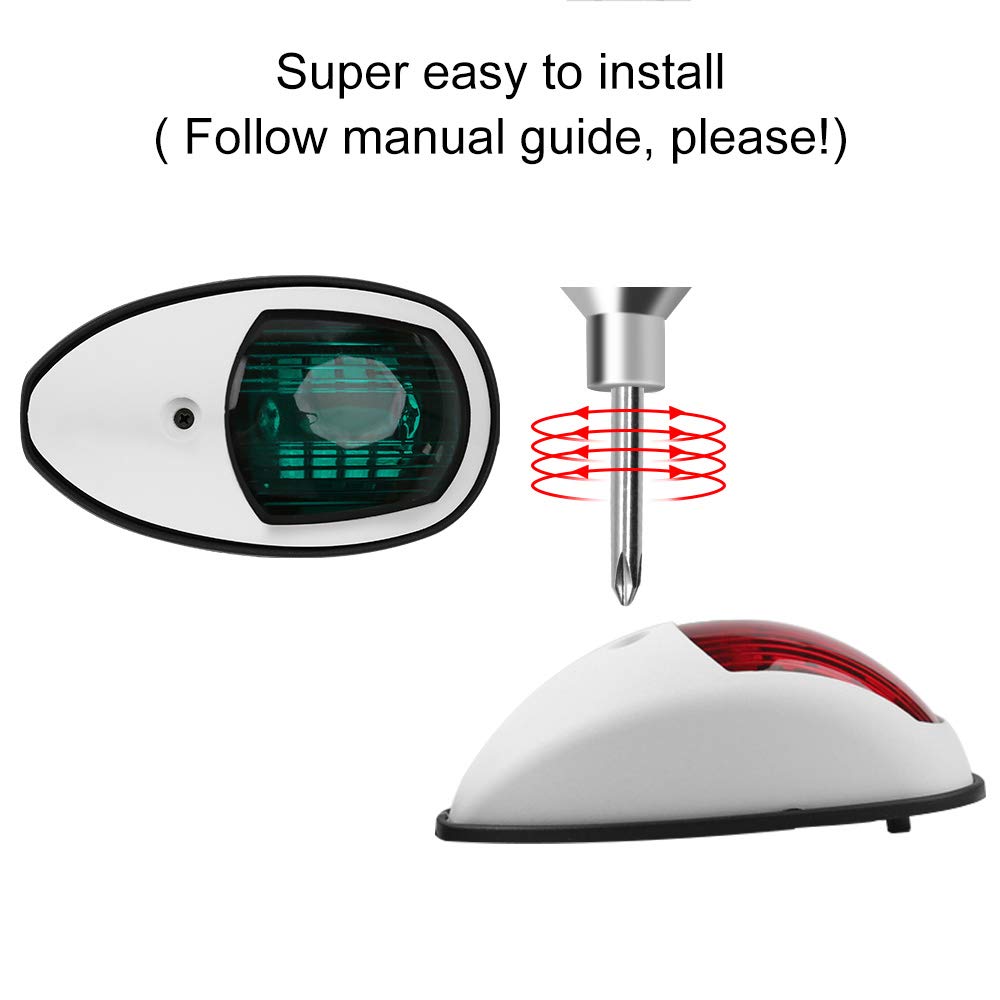 LED Boat Navigation Light - Marine Bow Light for Pontoon & Small Boats (White) | Waterproof & Durable for Night Sailing, Fishing & Water Sports