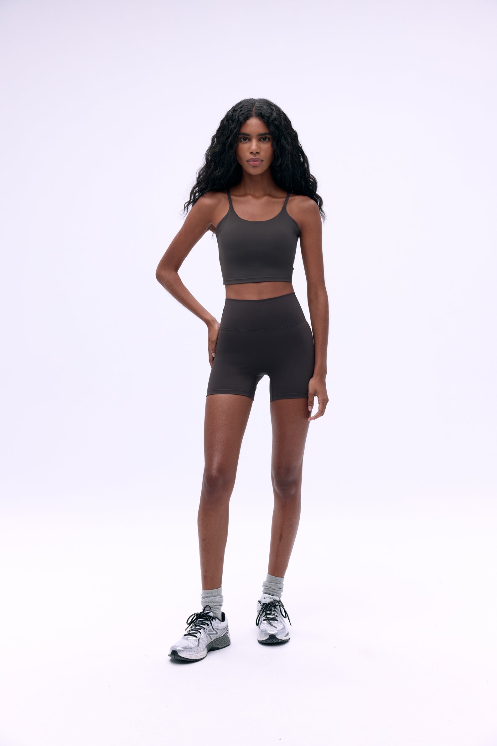 Ultimate Ultra Crop Shorts for Women - High Waisted Comfortable Workout Running Yoga Shorts - Coffee Bean Color - Perfect for Gym, Lounge, and Summer Outfits