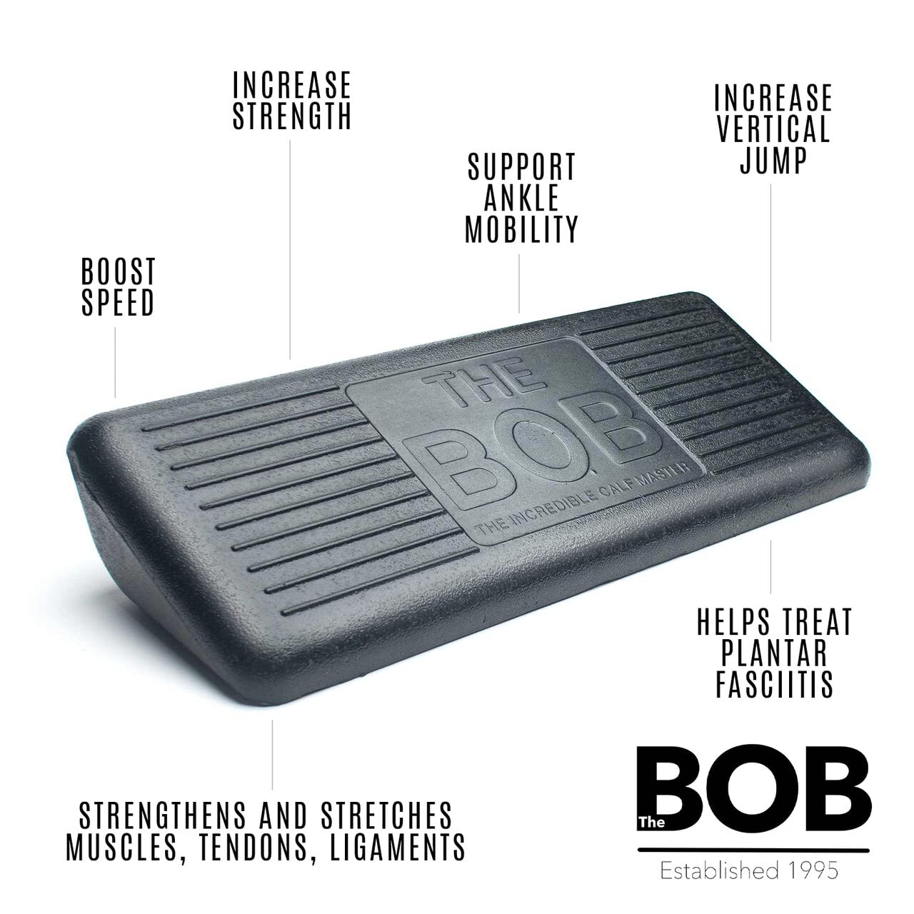 BOB Ankle Mobility & Calf Stretcher - Foot & Leg Strengthening Device for Heel Pain Relief, Knee Support & Flexibility - Perfect for Athletes, Runners & Post-Workout Recovery