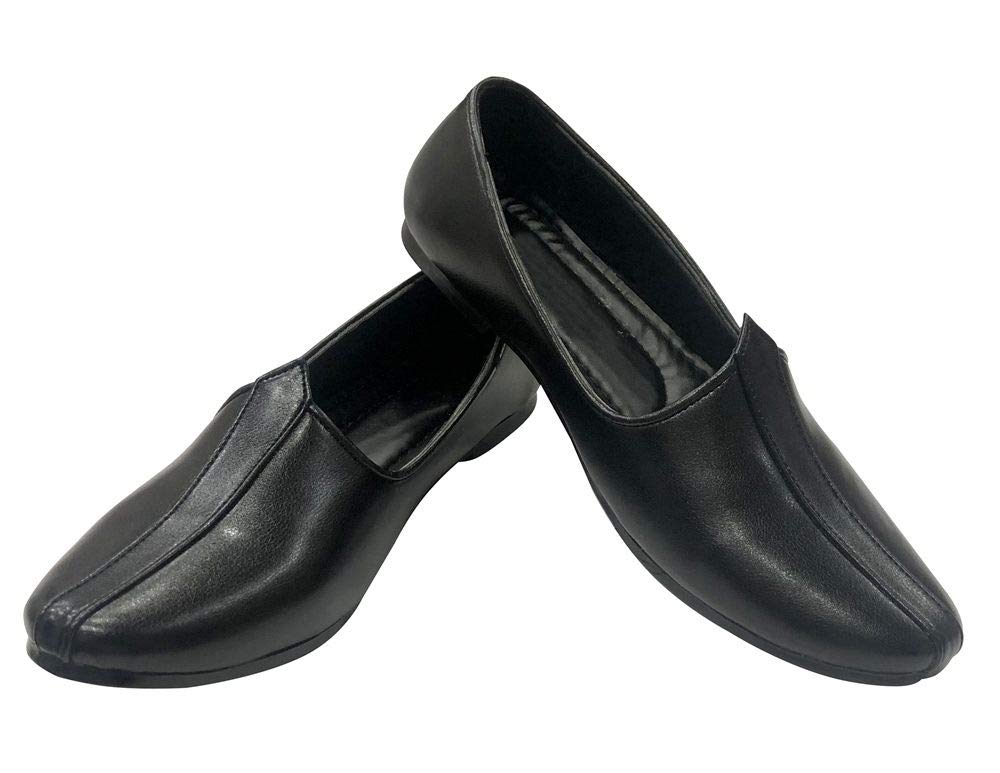 Authentic Indian Jalsa Shoes for Men - Traditional Punjabi Mojaris, Peshawari Khussa Ethnic Footwear - Wedding Slip-Ons, Loafers & Slippers for Cultural Events, Festivals and Daily Wear