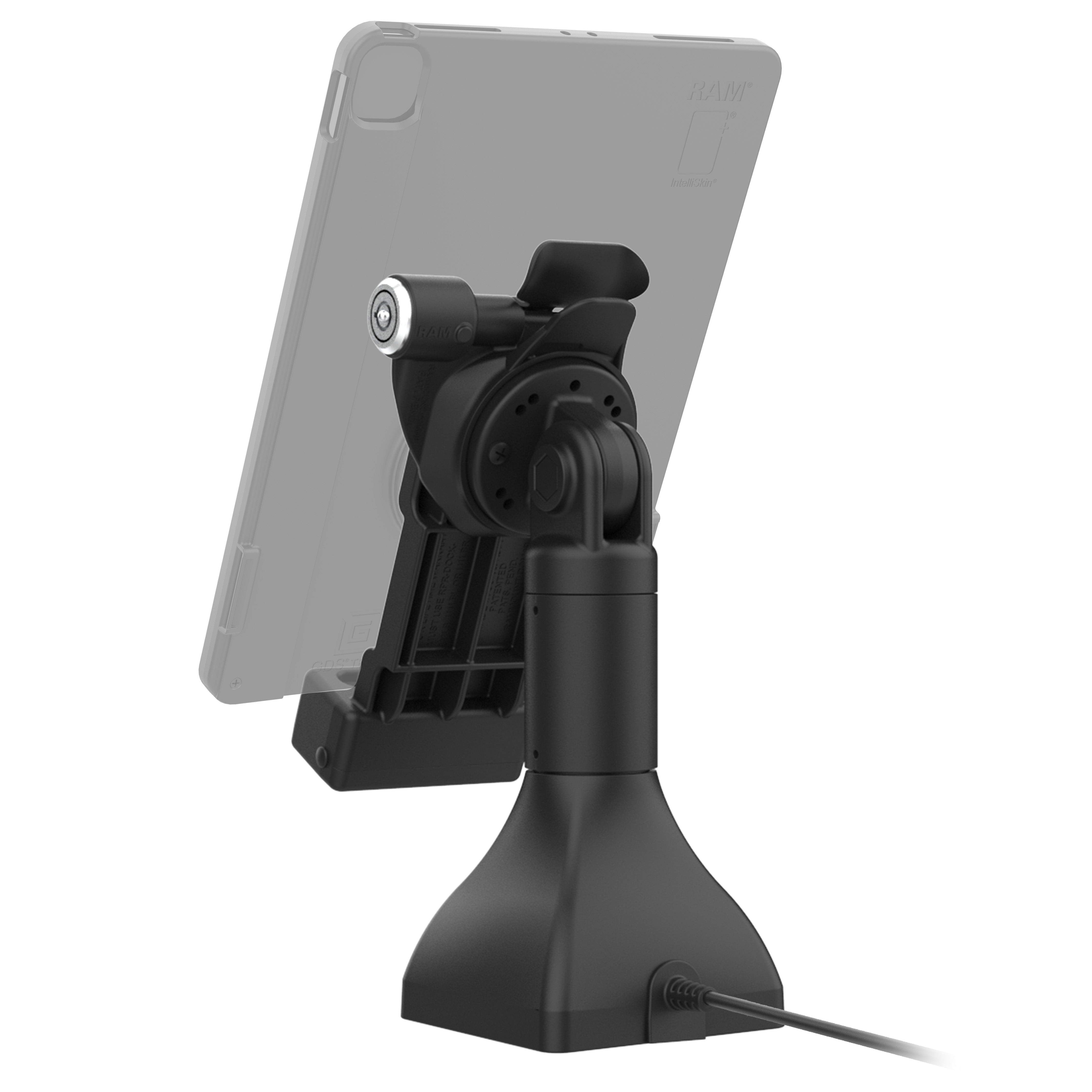 GDS® Uni Conn™ 7 Locking Pedestal Dock with USB-C Port | RAM Mount GDS DOCKLR D11 7 U1C | Perfect for Marine, RV & Truck Use