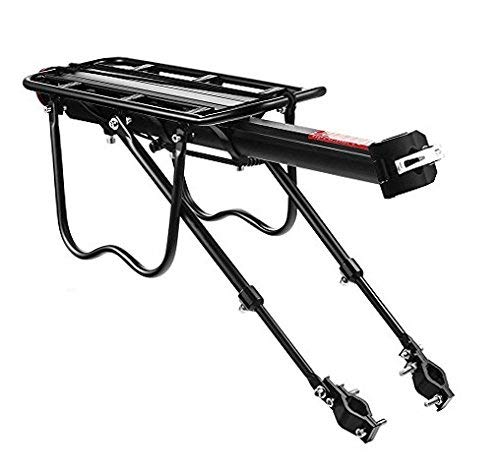 COMINGFIT® 50kg Heavy Duty Adjustable Aluminum Alloy Bike Rear Cargo Rack - Perfect for Bicycle Touring, Commuting & Grocery Hauling