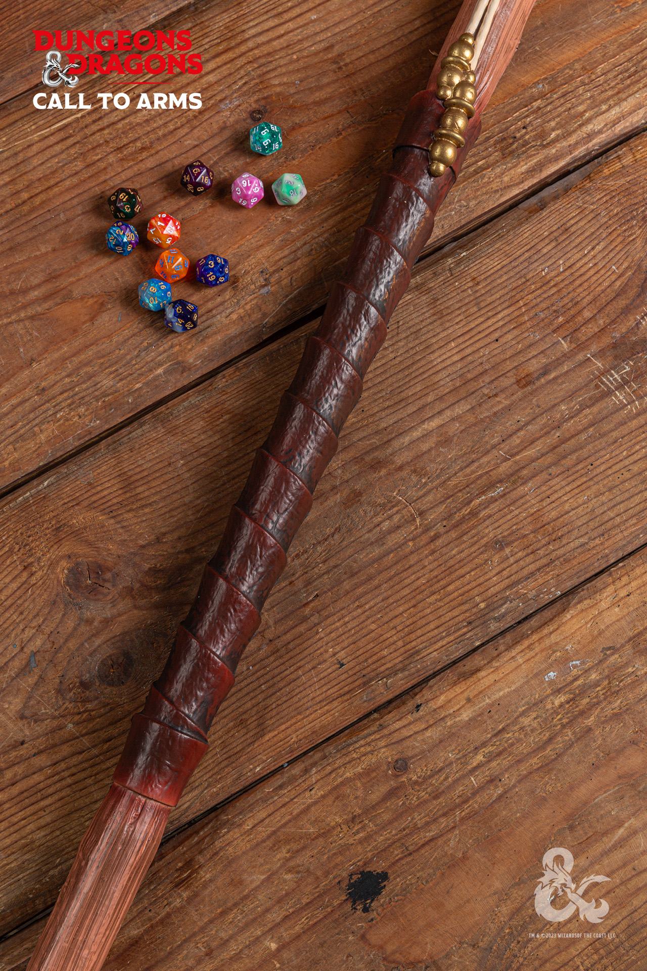 Dungeons & Dragons Foam Wizard Staff - Lightweight & Safe LARP Prop for Cosplay, Halloween, and Fantasy Role-Playing Games