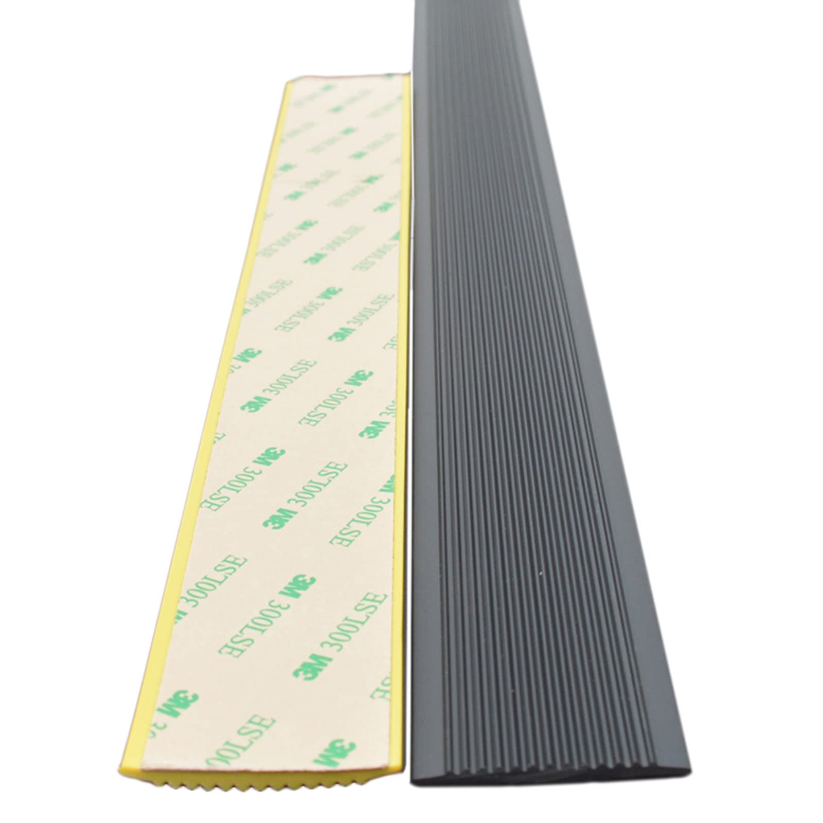 Anti-Slip Stair Treads with Strong Adhesive Backing - 1.57 Inch Wide PVC Non-Slip Tape for Stairs, Steps & Floor Gaps - Black Safety Grip Strips (15m/49ft) - Perfect for Home, Office & Outdoor Steps to Prevent Slips & Falls